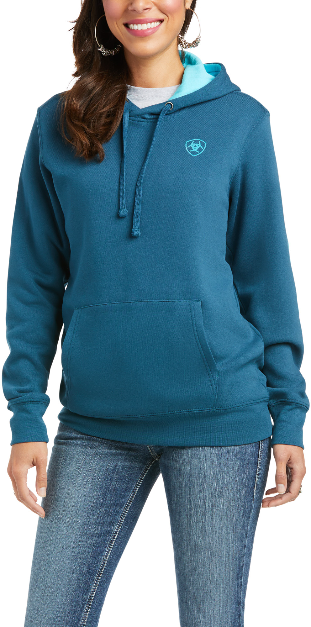 Ariat R.E.A.L. Arm Logo Long-Sleeve Hoodie for Ladies - Eurasian - M product image