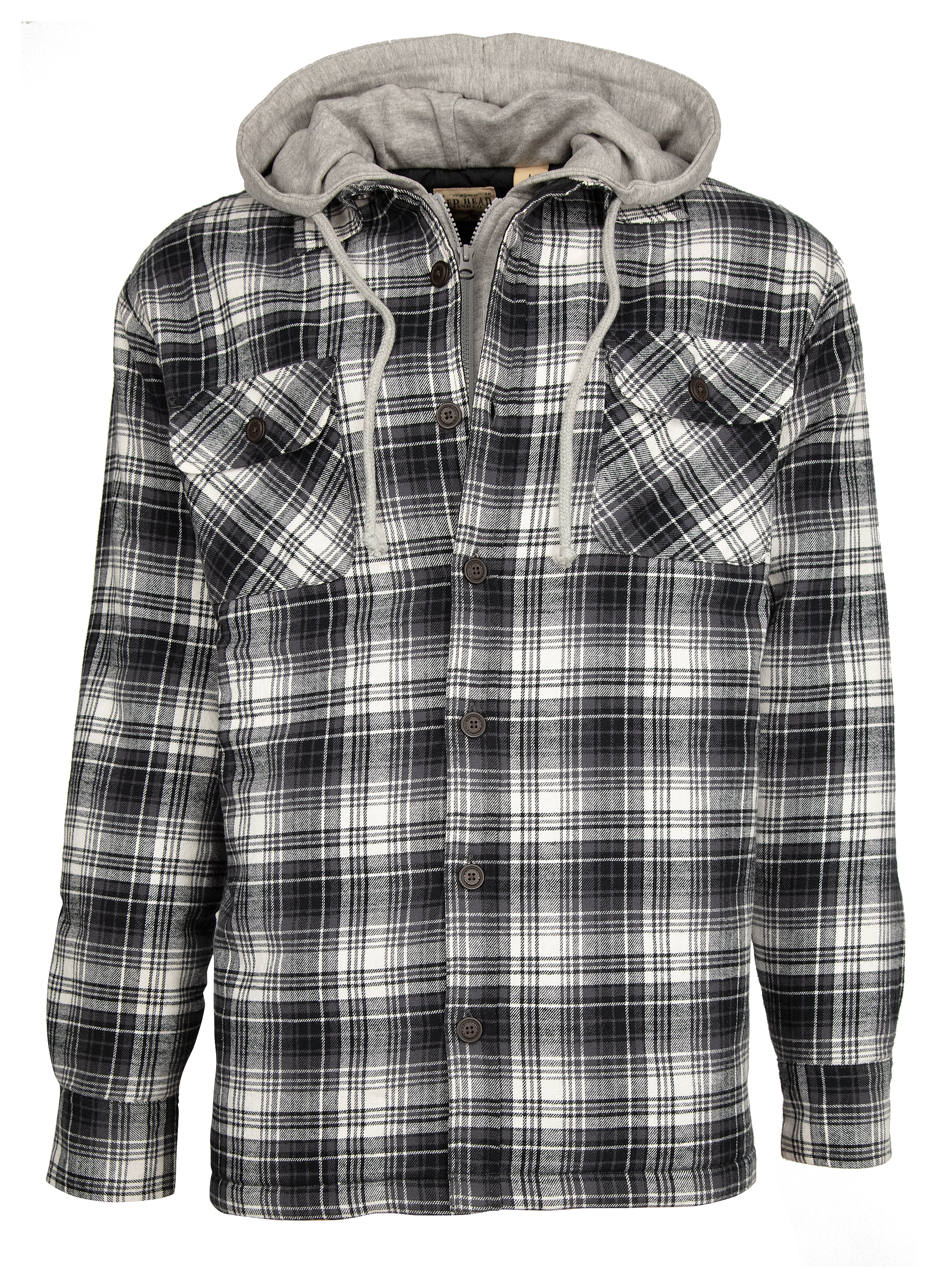 RedHead Lined Long-Sleeve Shirt Jacket for Men - Black/Gray - L product image
