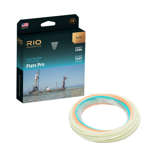 RIO Elite Flats Pro 15' Clear-Tip Fly Line - Clear/Aqua/Orange/Sand - 12