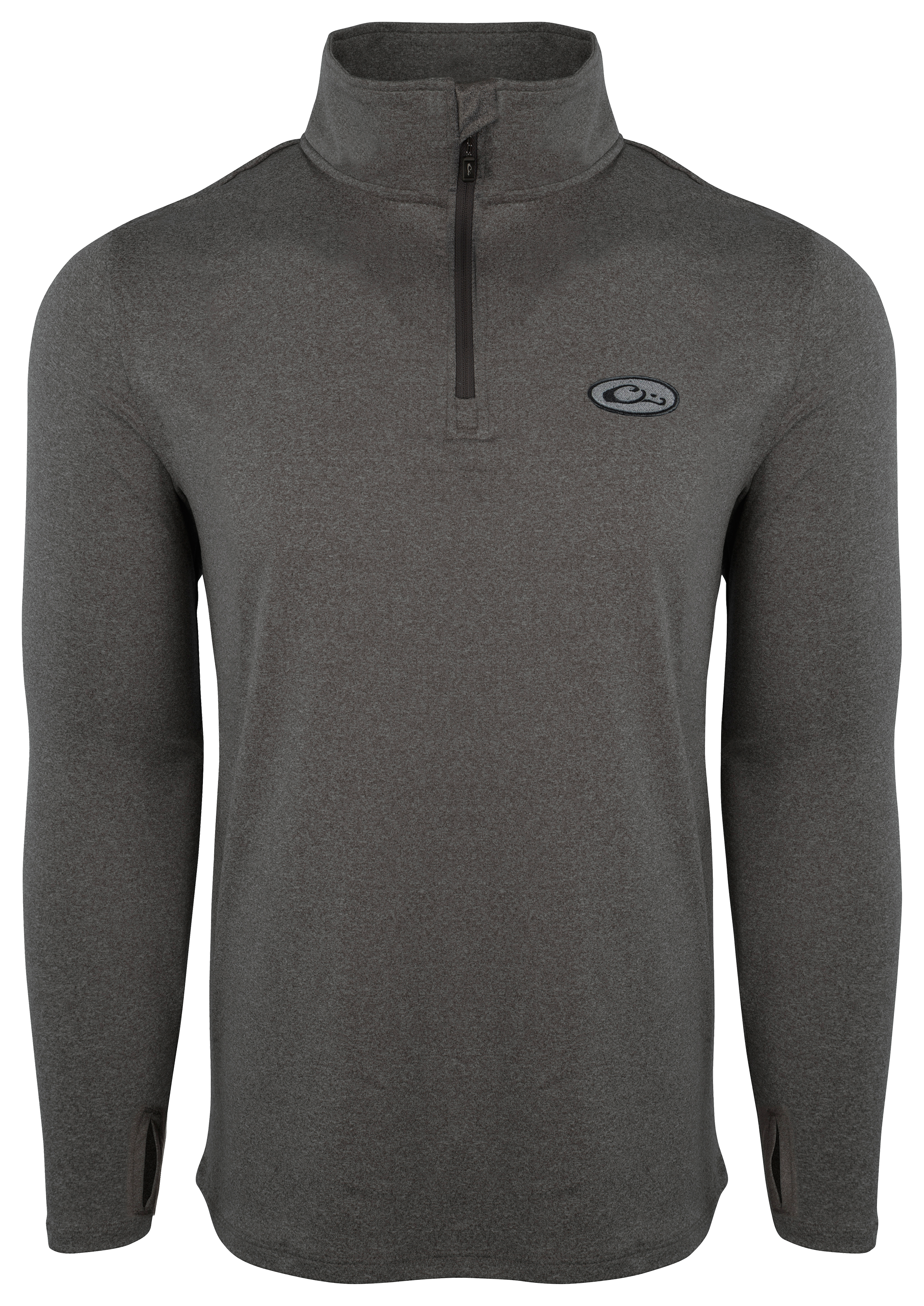 Image of Drake Waterfowl MicroLite Performance Half-Zip Long-Sleeve Shirt for Men - Black - 3XL