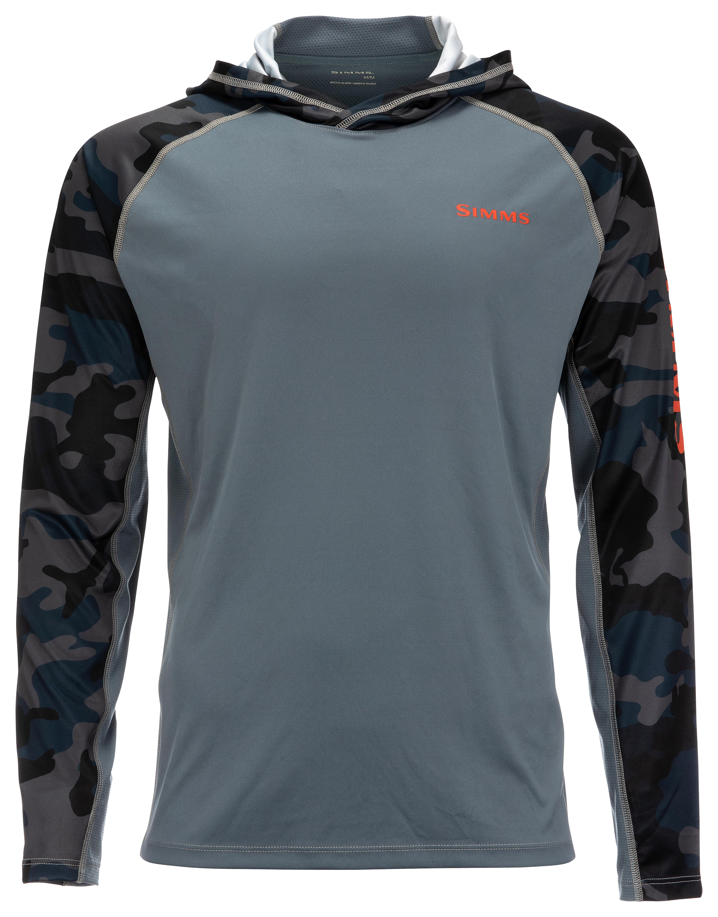 Simms Solarflex UPF 50+ Shirt, Sun Protection Hoodie - Sterling - Large at   Men's Clothing store