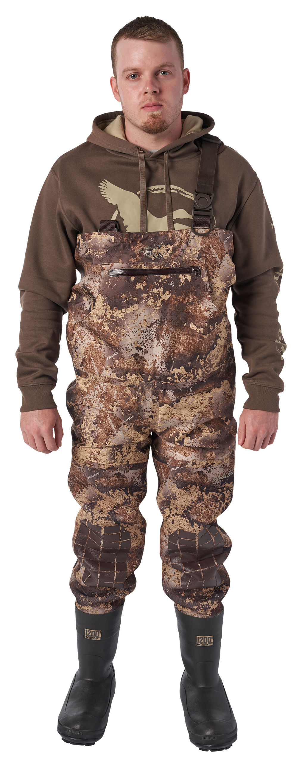 Image of Cabela's Northern Flight 1-Strap Hybrid Hunting Chest Waders for Men - TrueTimber Prairie - 8/Regular