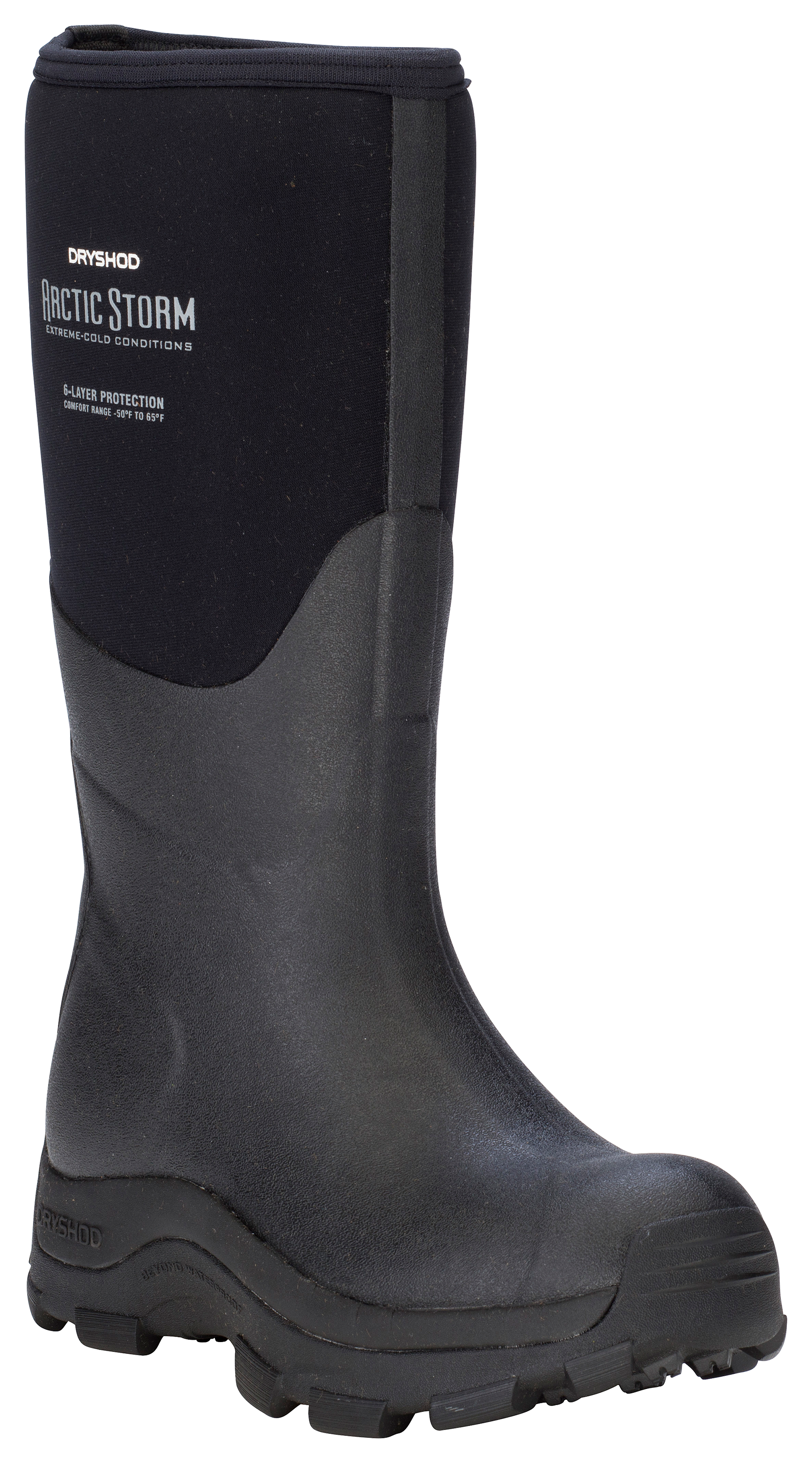 Image of Dryshod Arctic Storm Hi Rubber Boots for Ladies - Black/Gray - 7M