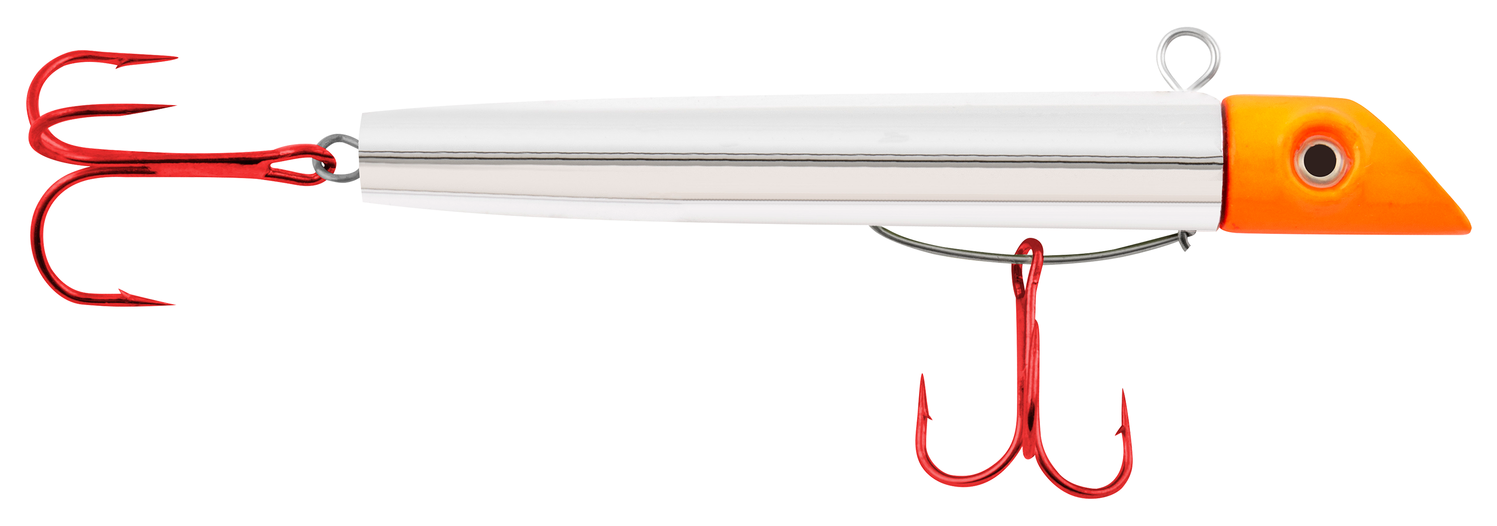 Image of "Tsunami Zig Jig Pro with Slim Metal Body - 3"" - Red Head/Chrome"