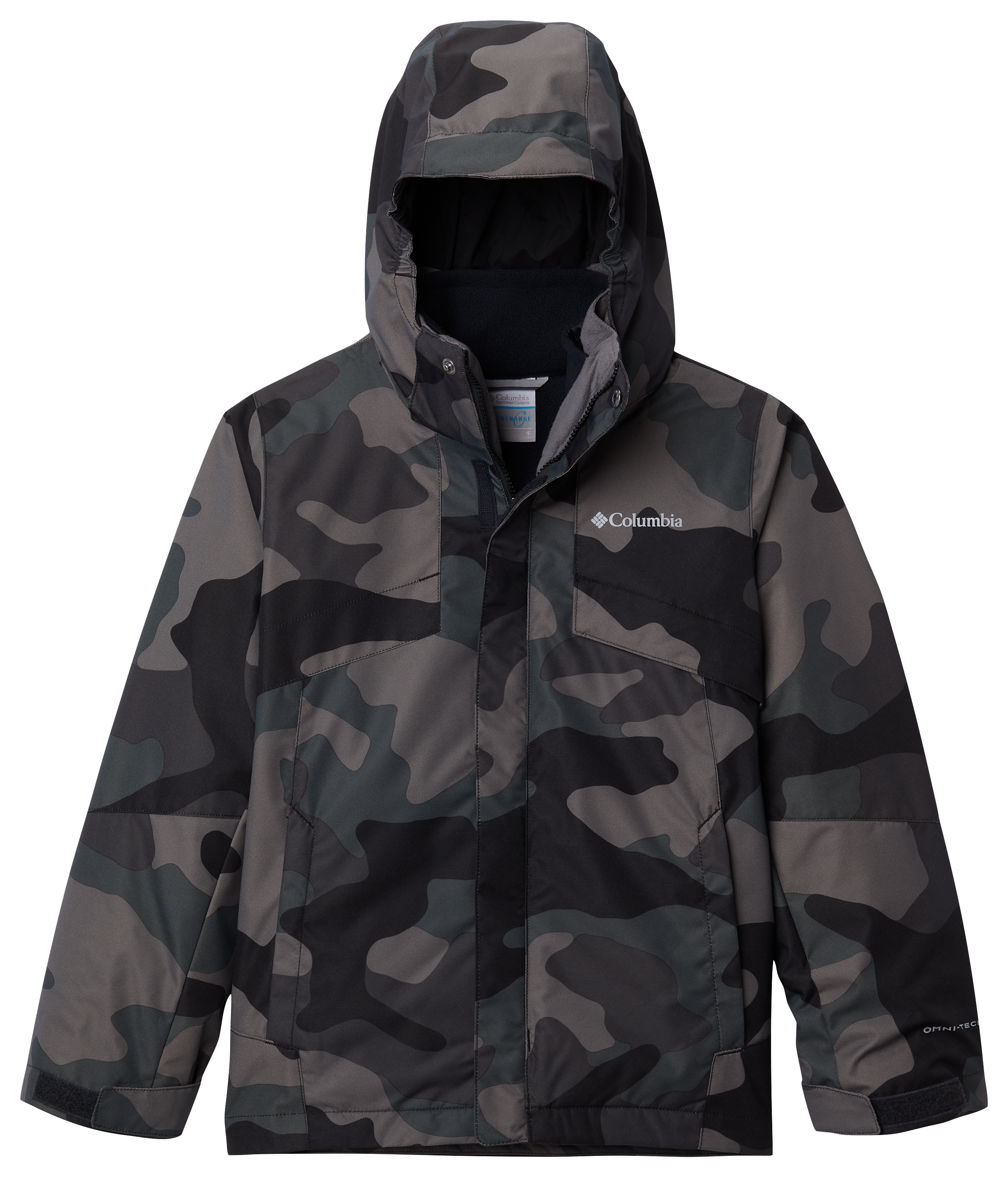 Columbia Bugaboo II Fleece Interchange Jacket for Boys - Black Mod Camo - S