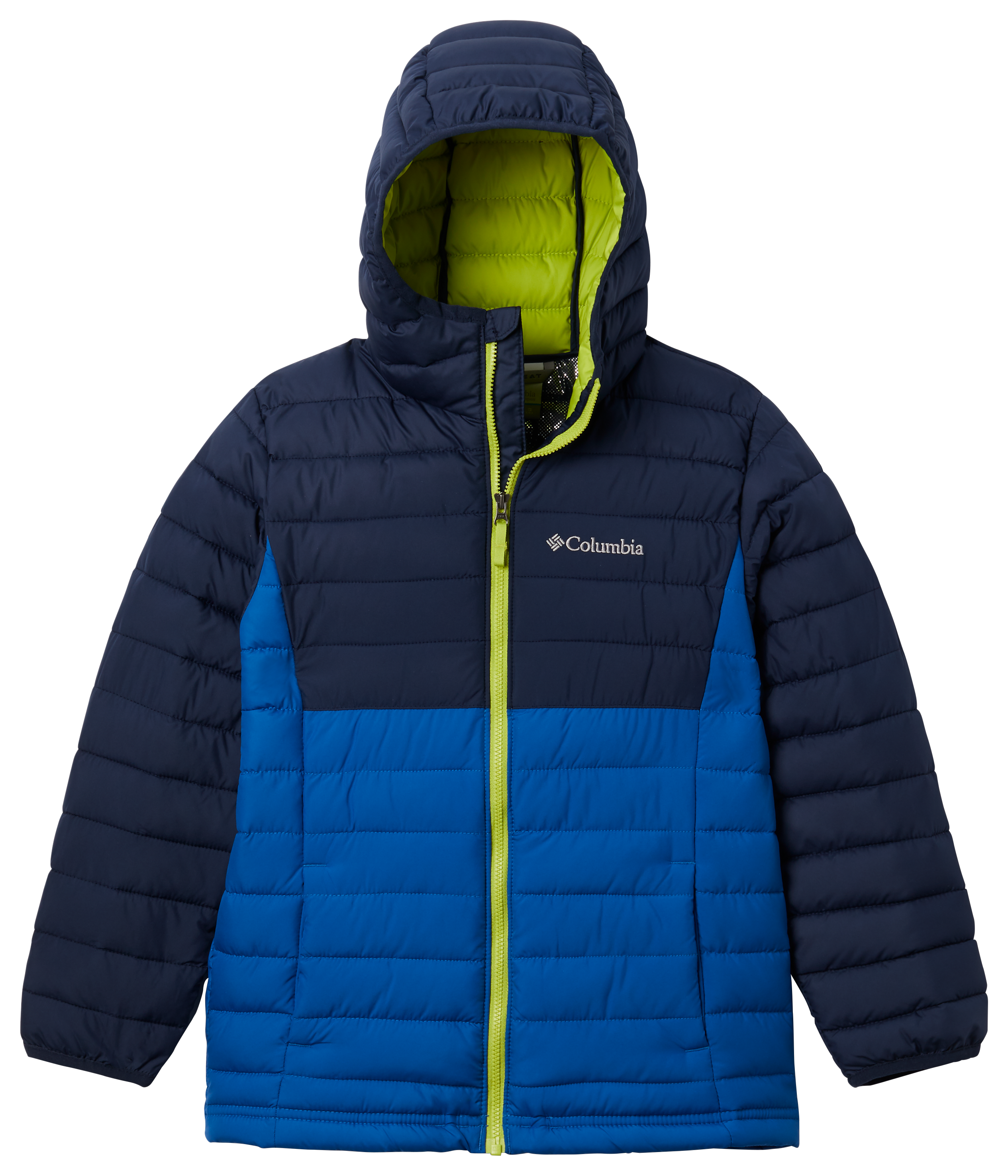 Columbia Powder Lite Hooded Jacket for Boys - Bright Indigo/Collegiate Navy - XL product image