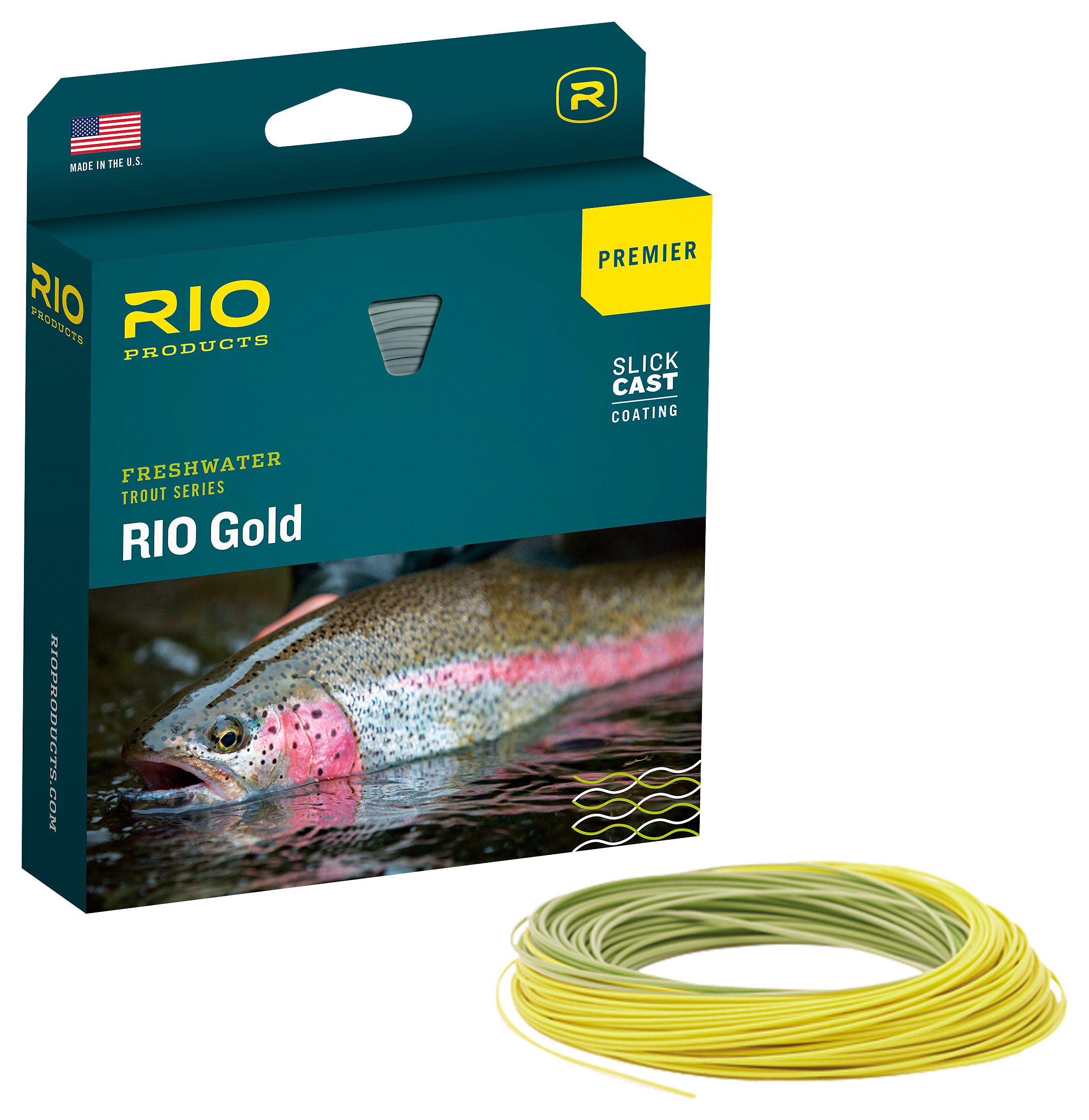 RIO Premier RIO Gold Fly Line - Moss/Gold - 80' - 3 Wt.