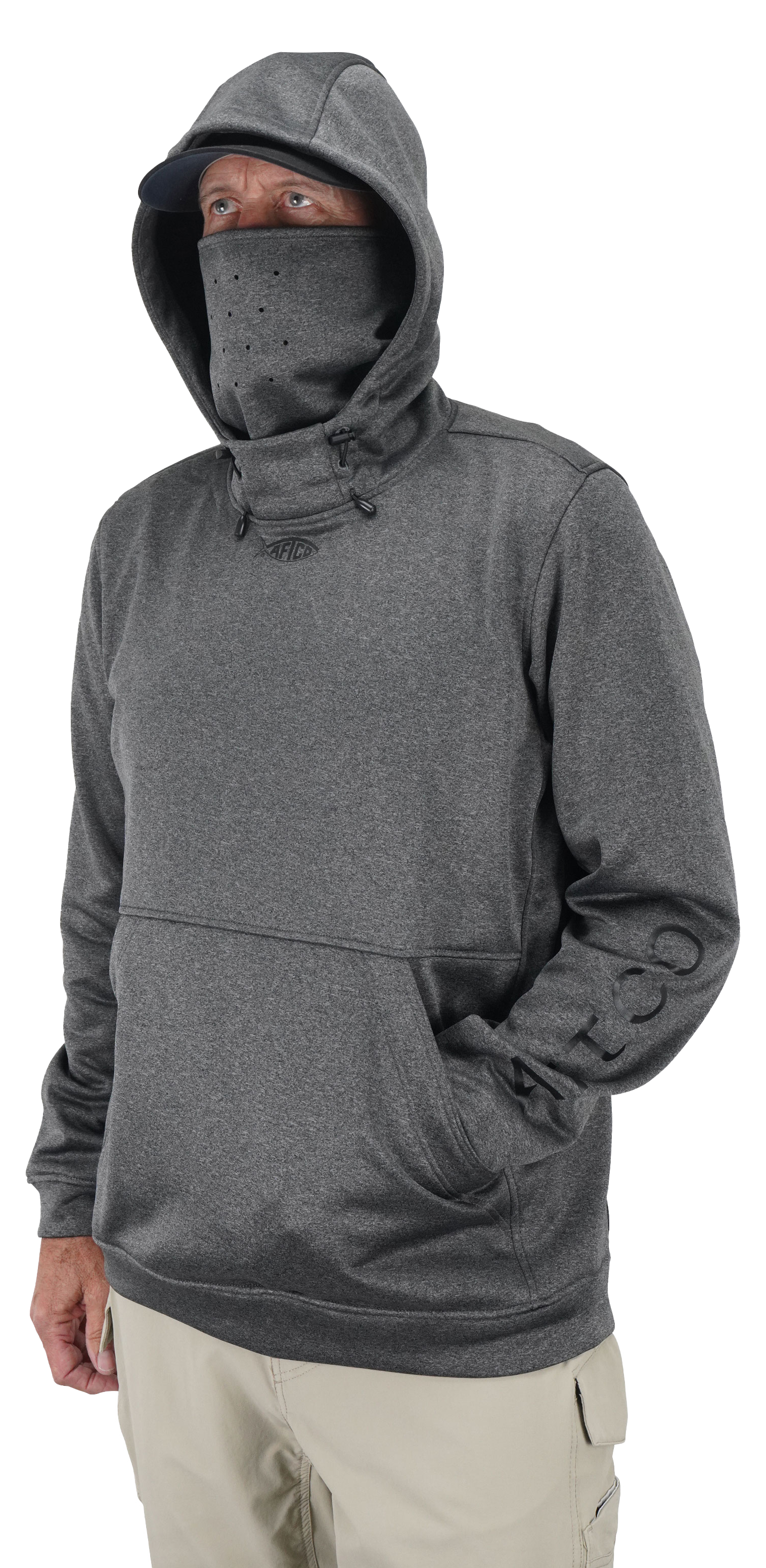 AFTCO Reaper Technical Sweatshirt - Charcoal Heather - XL