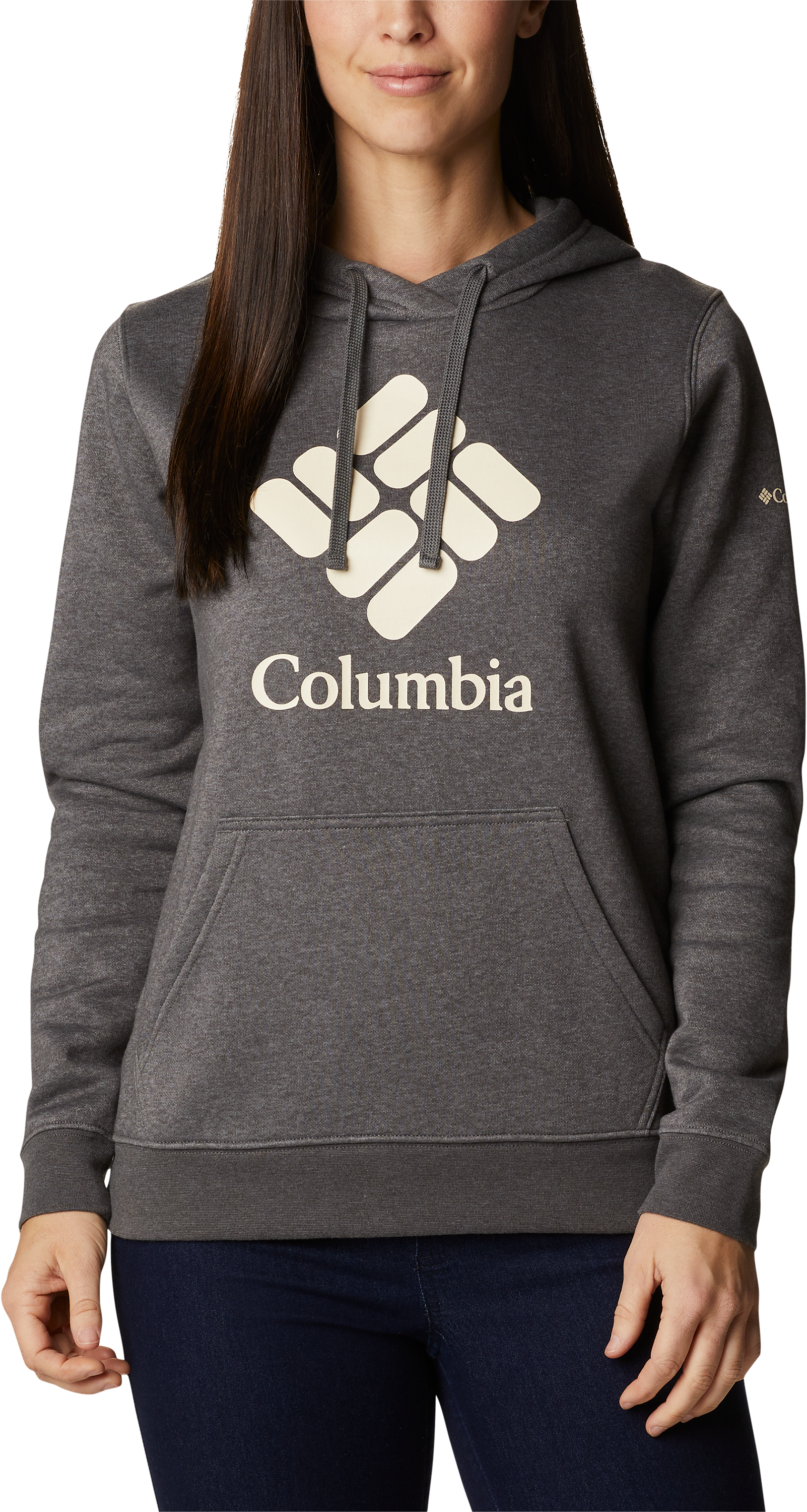 Columbia Trek Graphic Long-Sleeve Hoodie for Ladies - Charcoal Heather - 3X product image