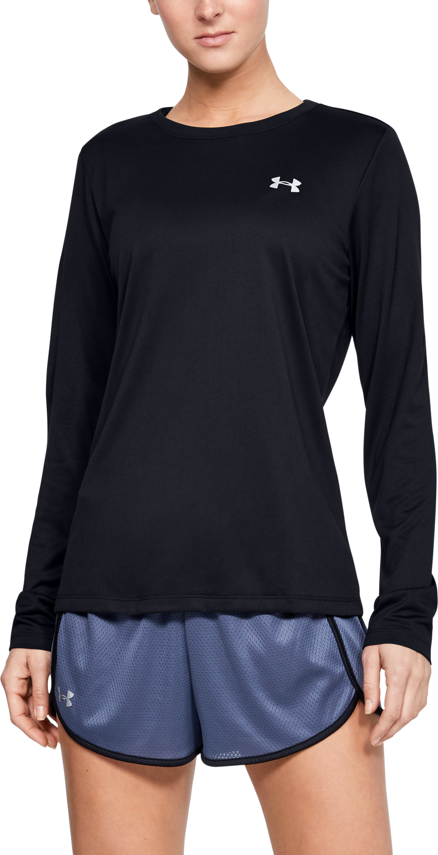 Under Armour Tech Crew Long-Sleeve Shirt for Ladies - Black - XXL