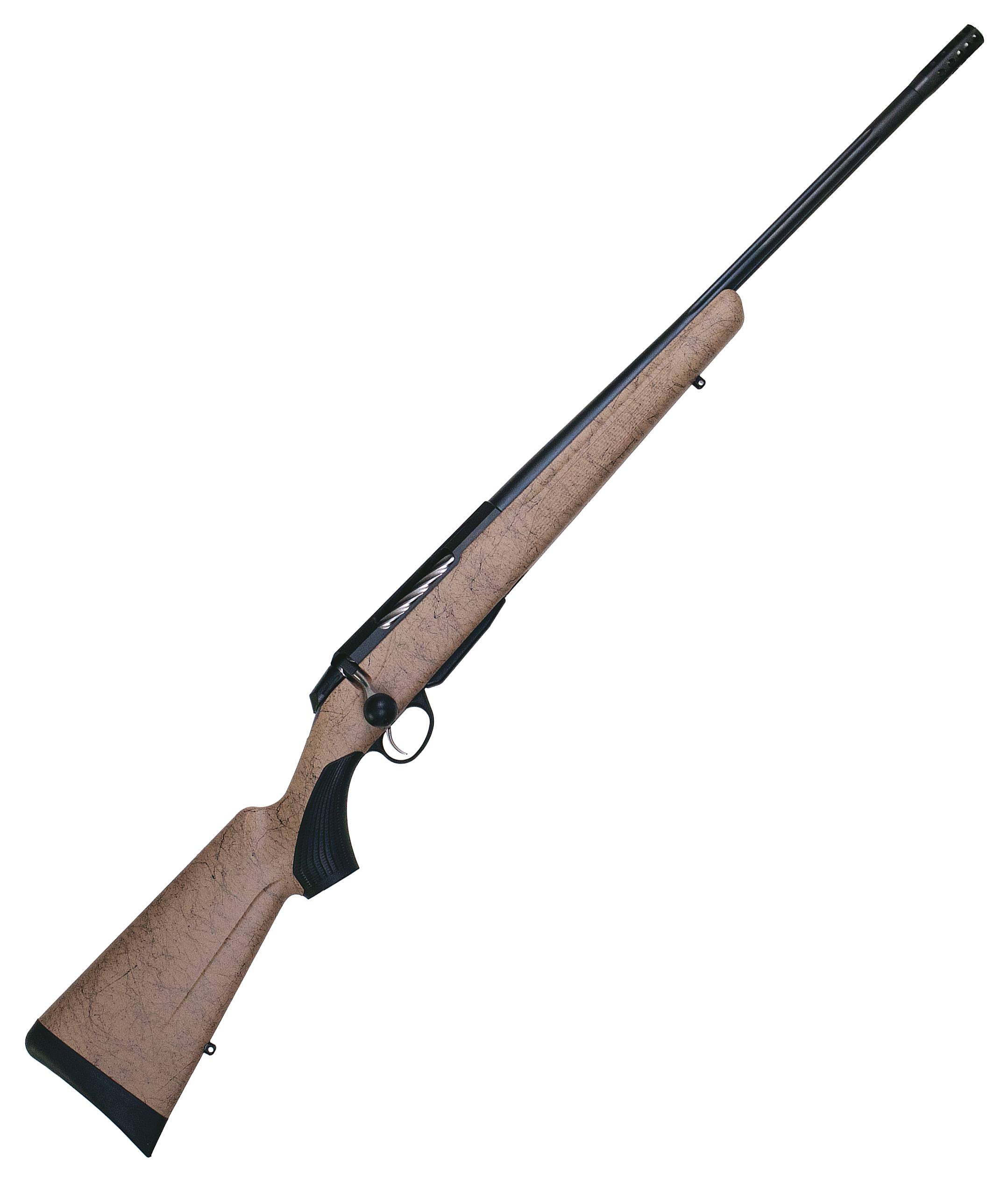 Image of Tikka T3x Lite Roughtech Bolt-Action Rifle - 6.5 PRC - Black Cerakote - Tan Roughtech