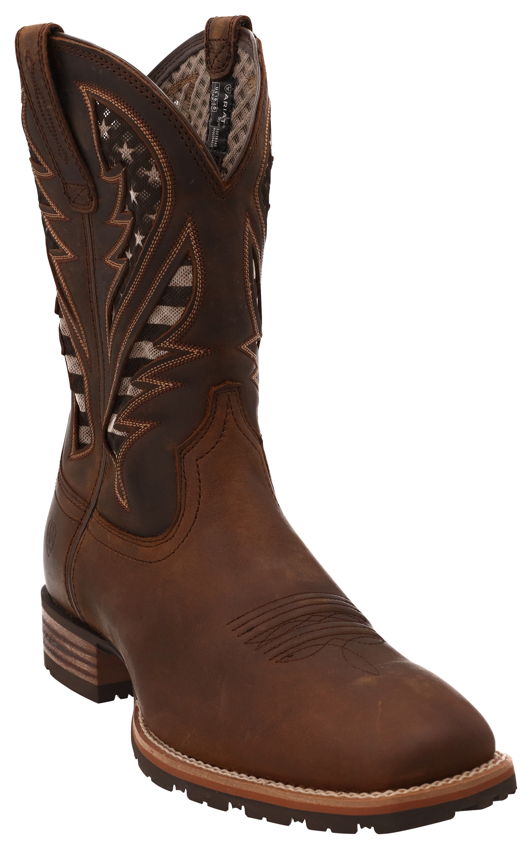 Image of Ariat Hybrid VentTEK Wide Square Toe Western Boots for Men