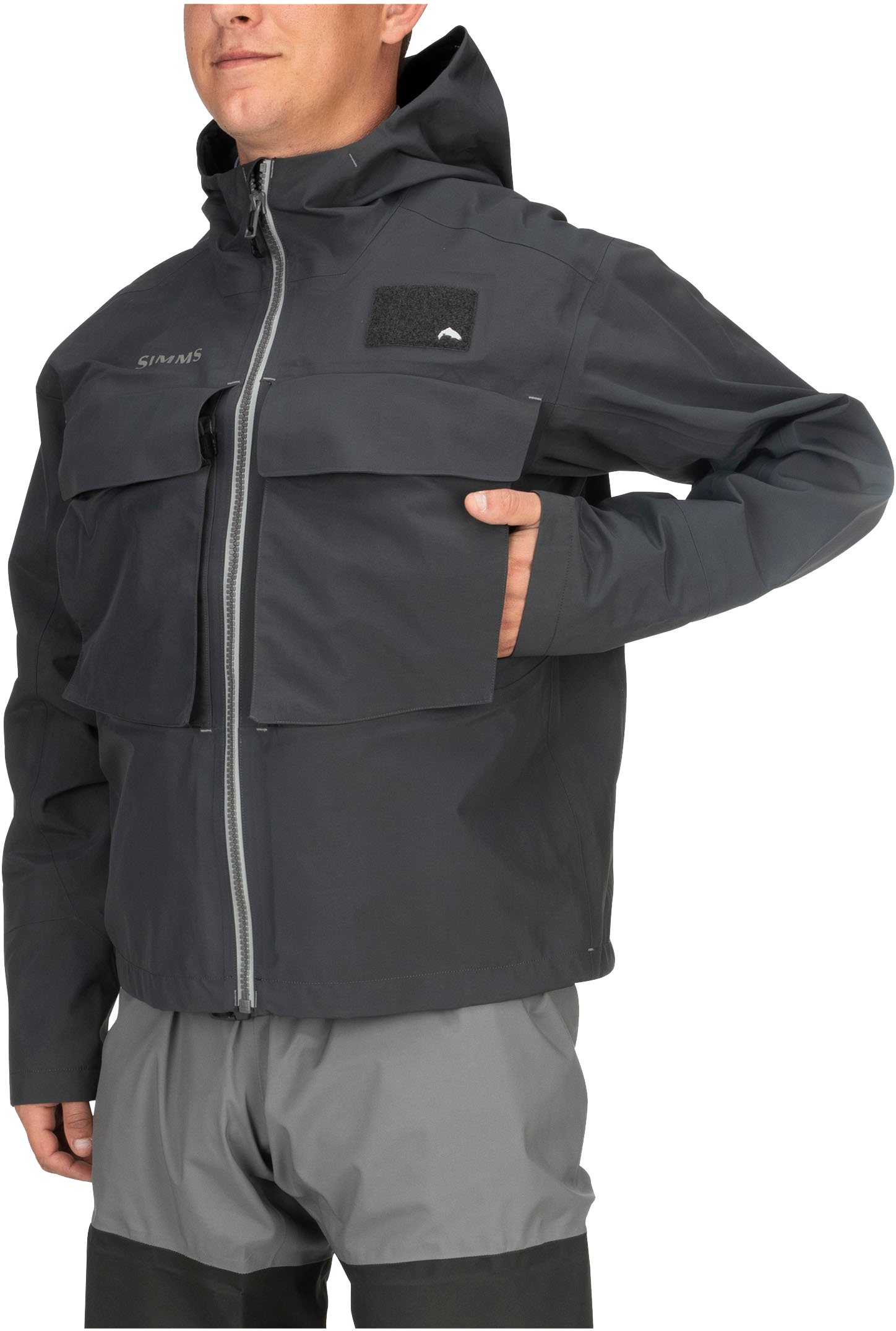 Image of Simms Guide Classic Wading Jacket - Carbon/Black - XL