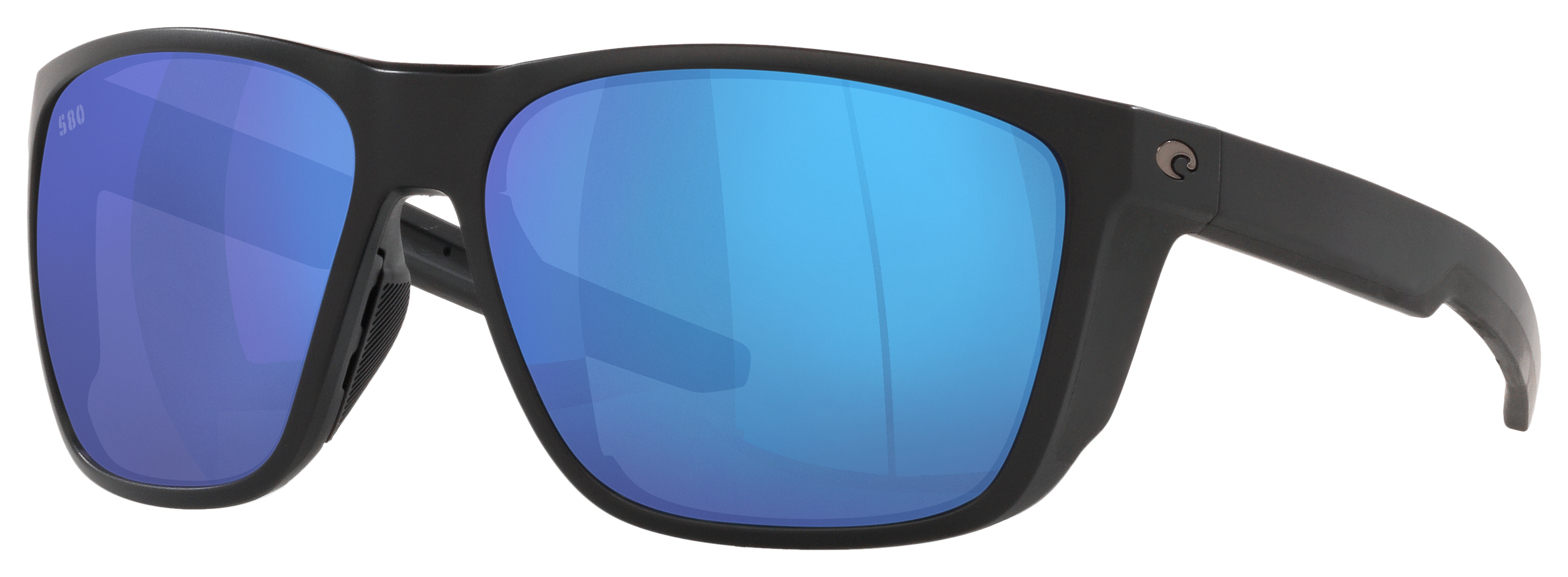 Costa Del Mar Ferg XL 580G Glass Polarized Sunglasses - Matte Black/Blue Mirror - X-Large