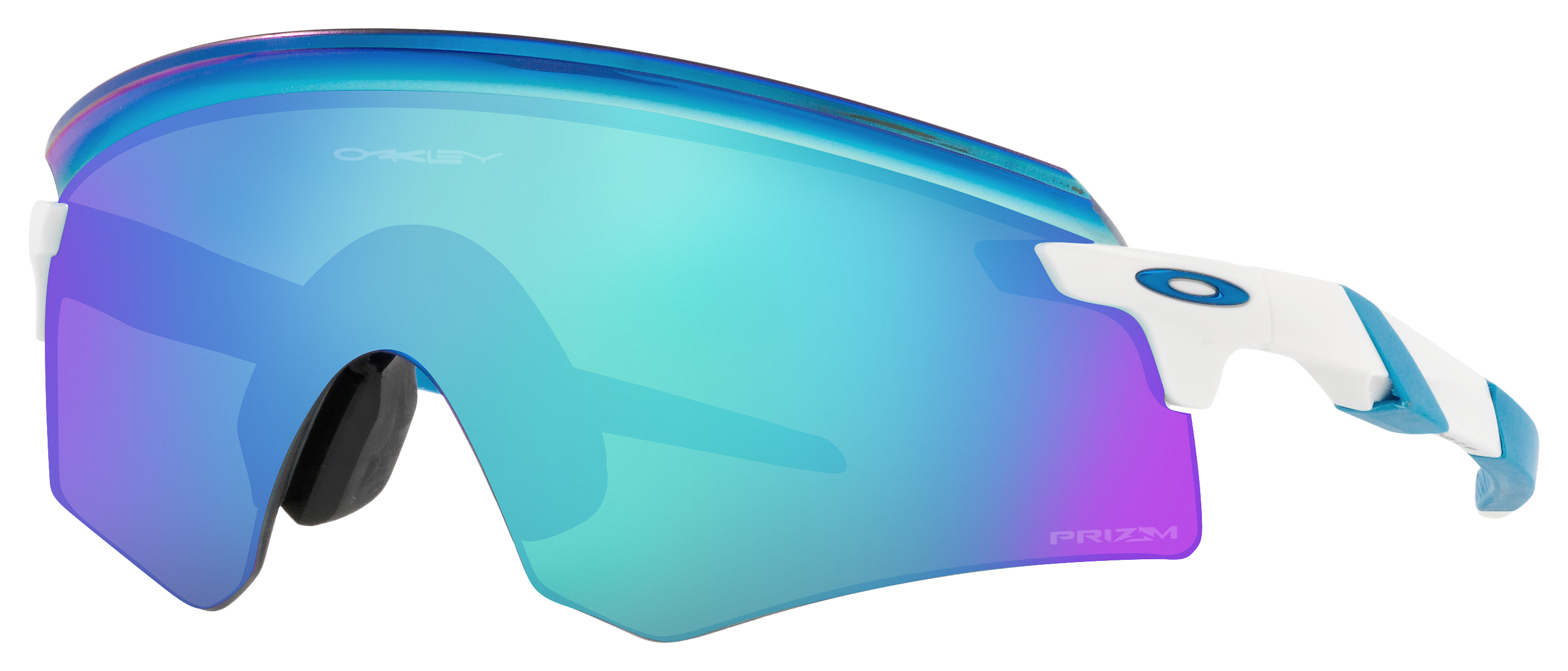 Image of Oakley Encoder OO9471 Prizm Grey Sunglasses - Polished White/Prizm Sapphire - Medium