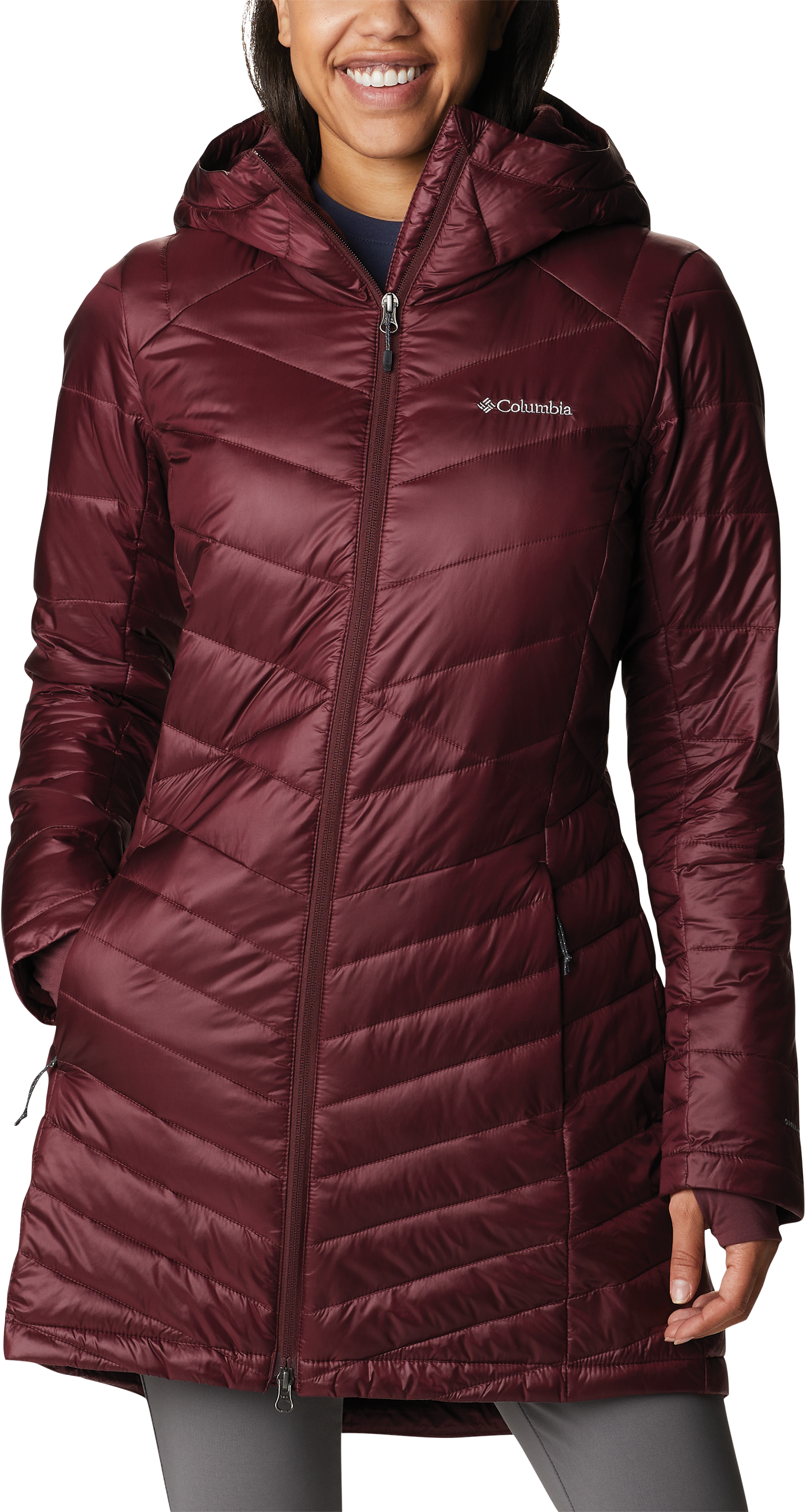 Columbia Joy Peak Mid Hooded Jacket for Ladies - Malbec - M product image