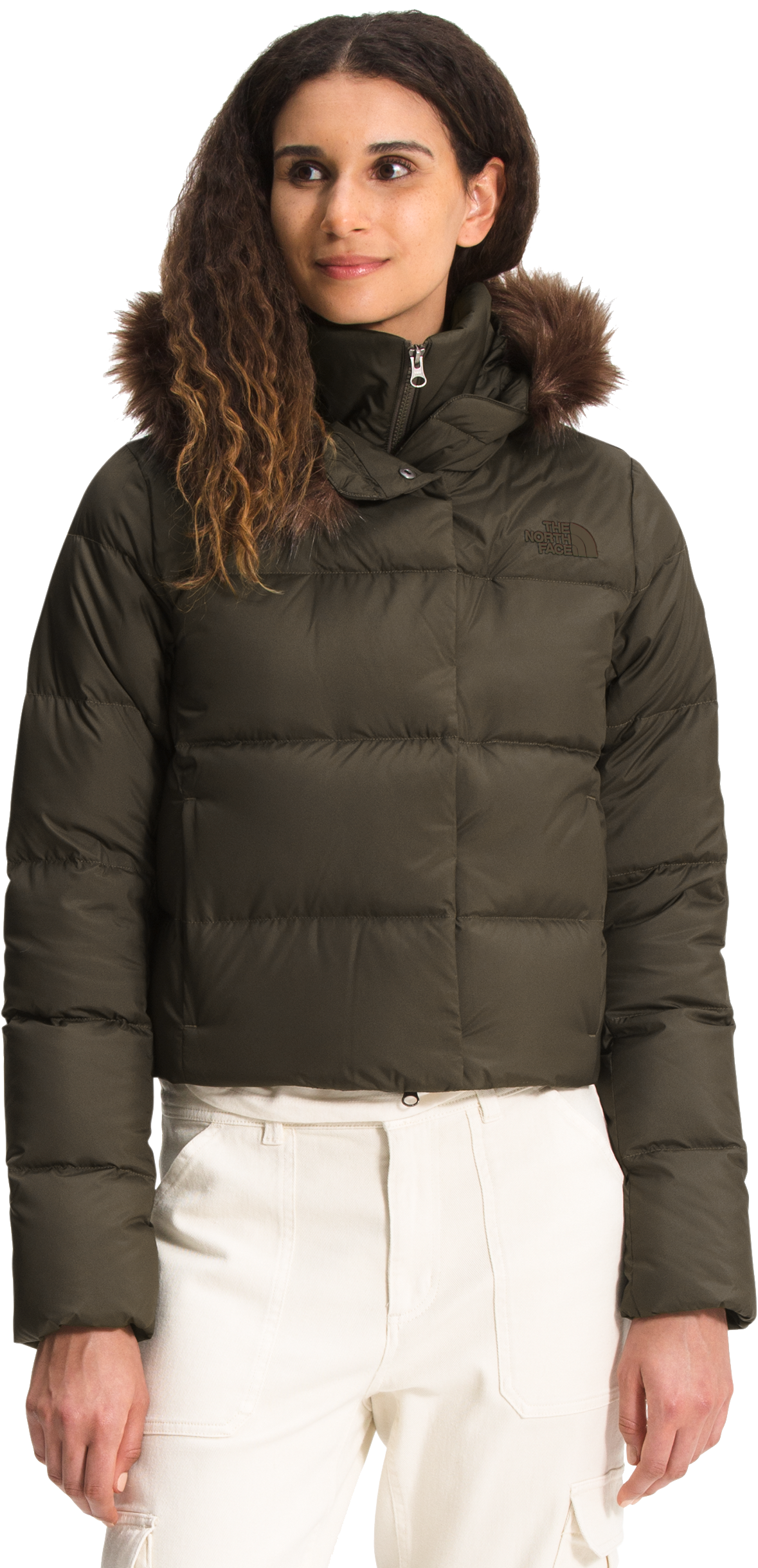 The North Face New Dealio Down Short Jacket for Ladies - New Taupe Green - L