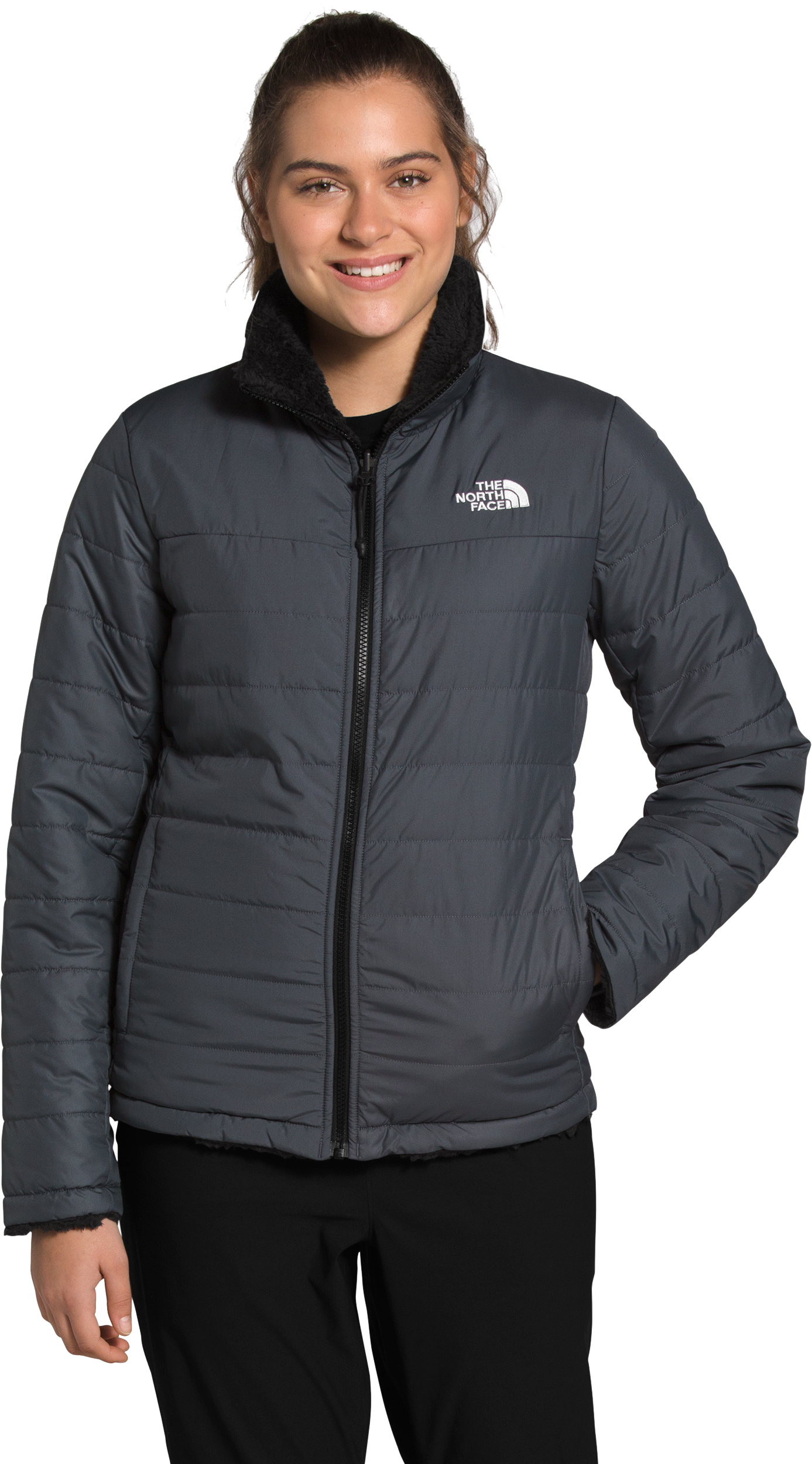 The North Face Mossbud Insulated Reversible Jacket for Ladies - Vanadis Grey/TNF Black - M product image