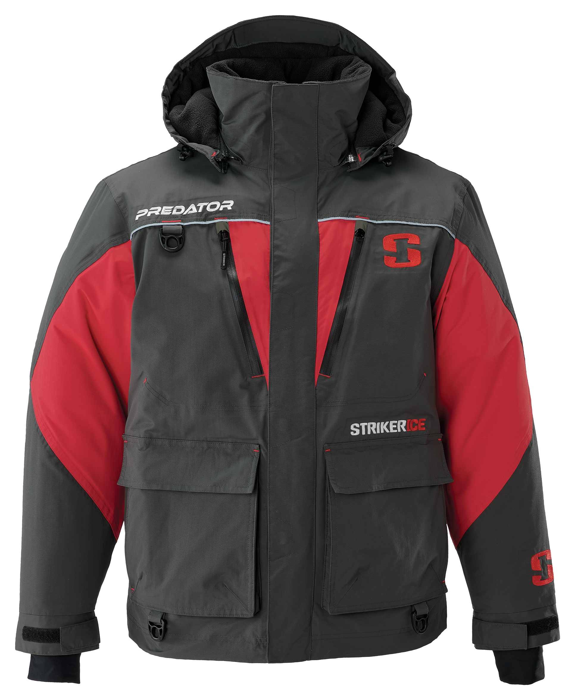 StrikerICE Predator Jacket for Men - Charcoal/Red - L
