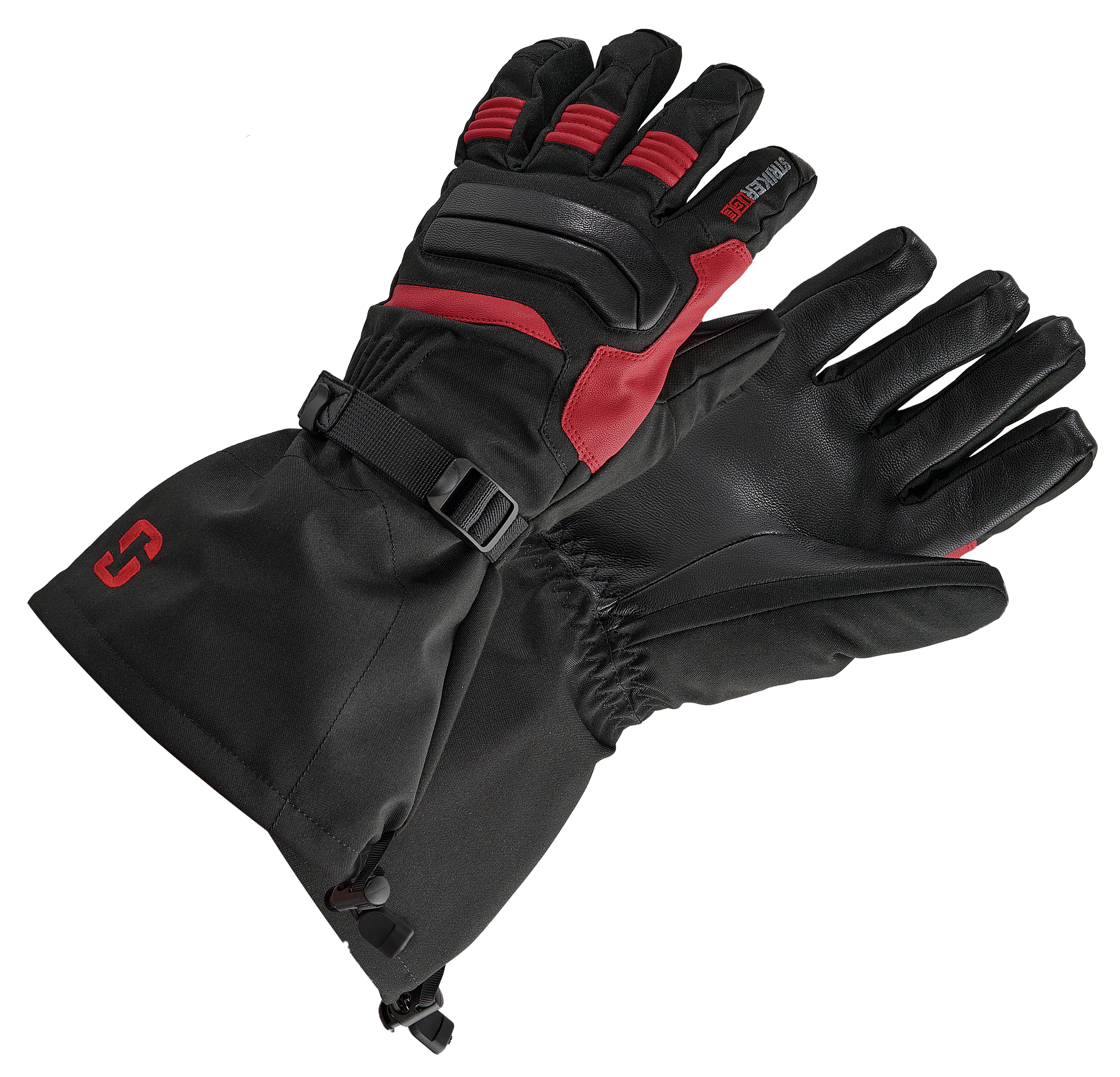 Striker Defender Ice Fishing Gloves, XL, Black/Red