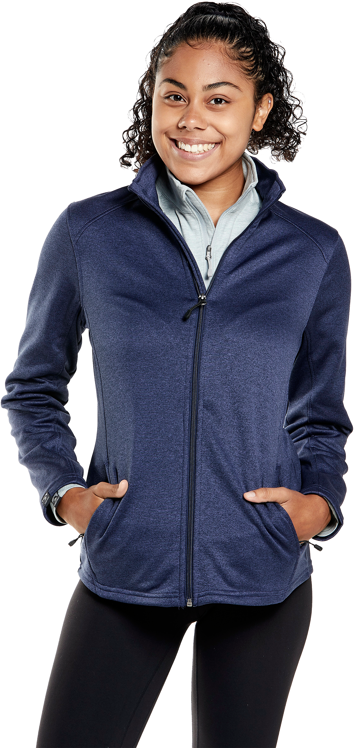 Image of Storm Creek The Stabilizer Heather Performance Fleece Jacket for Ladies - Navy - XS