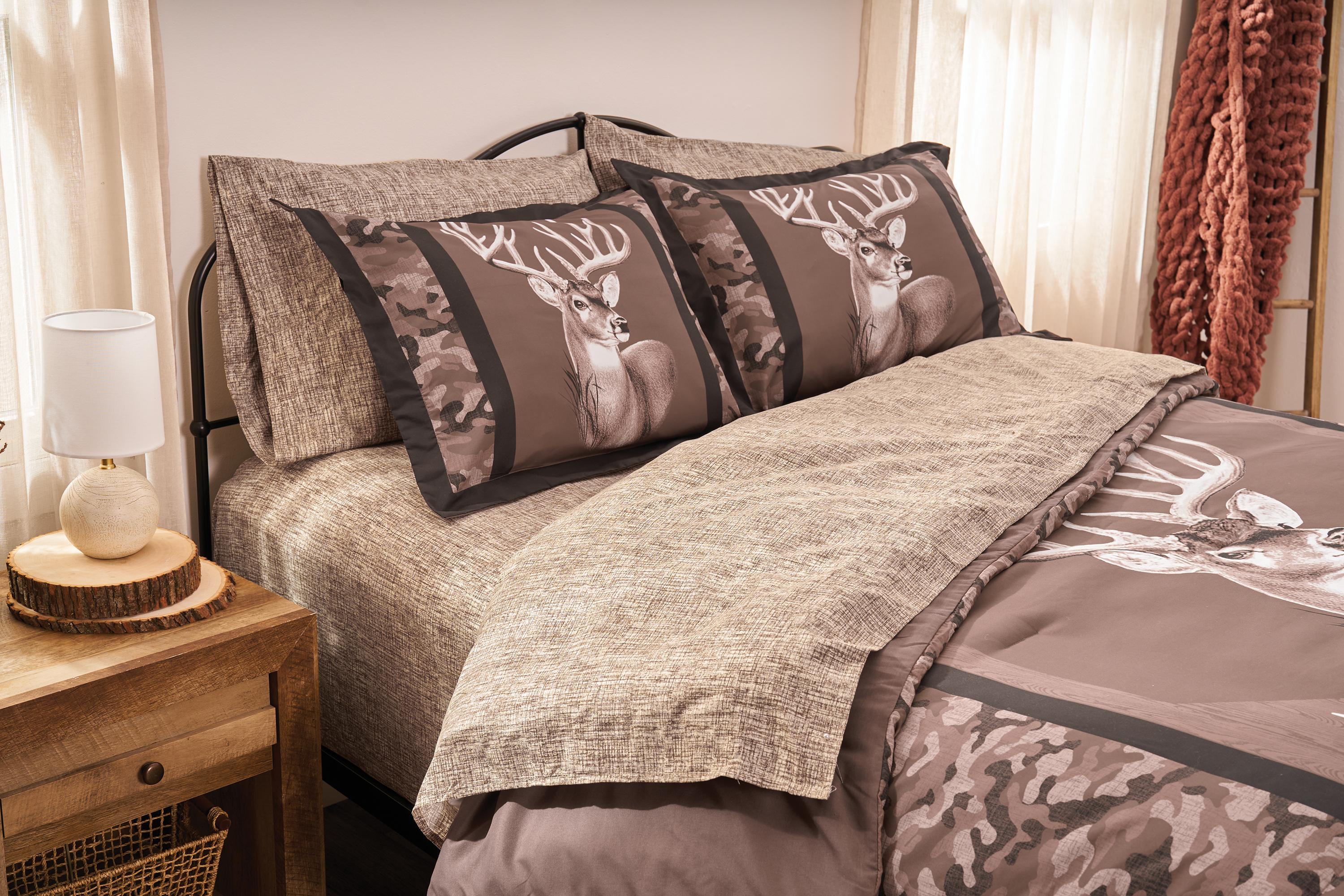WHITE RIVER HOME King of Bucks Bedding Collection Microfiber Sheet Set