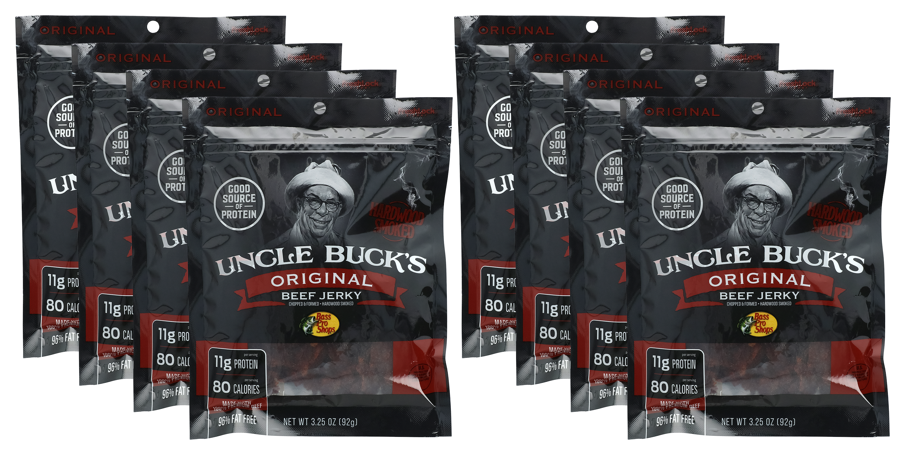 BASS PRO SHOPS Uncle Buck's Original Beef Jerky 8-Pack