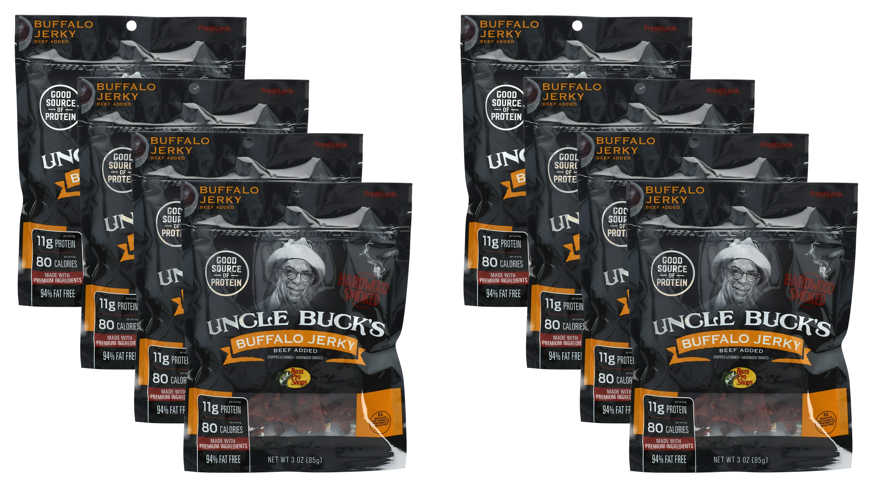 BASS PRO SHOPS Uncle Buck's Original Buffalo Jerky, Beef Added
