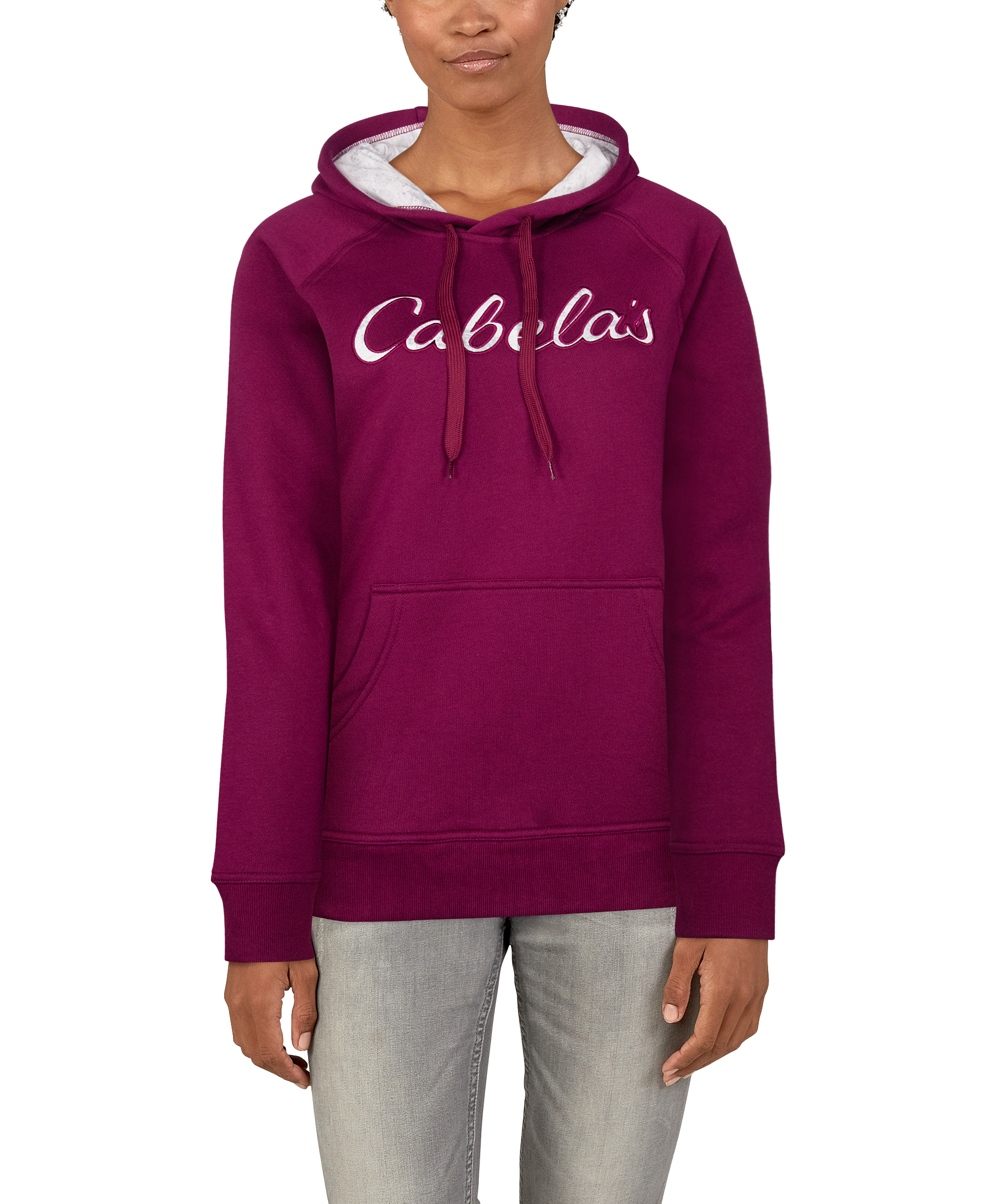 Cabela's Gameday Camo Lettering Long-Sleeve Hoodie for Ladies - Heather Grey - 2XL