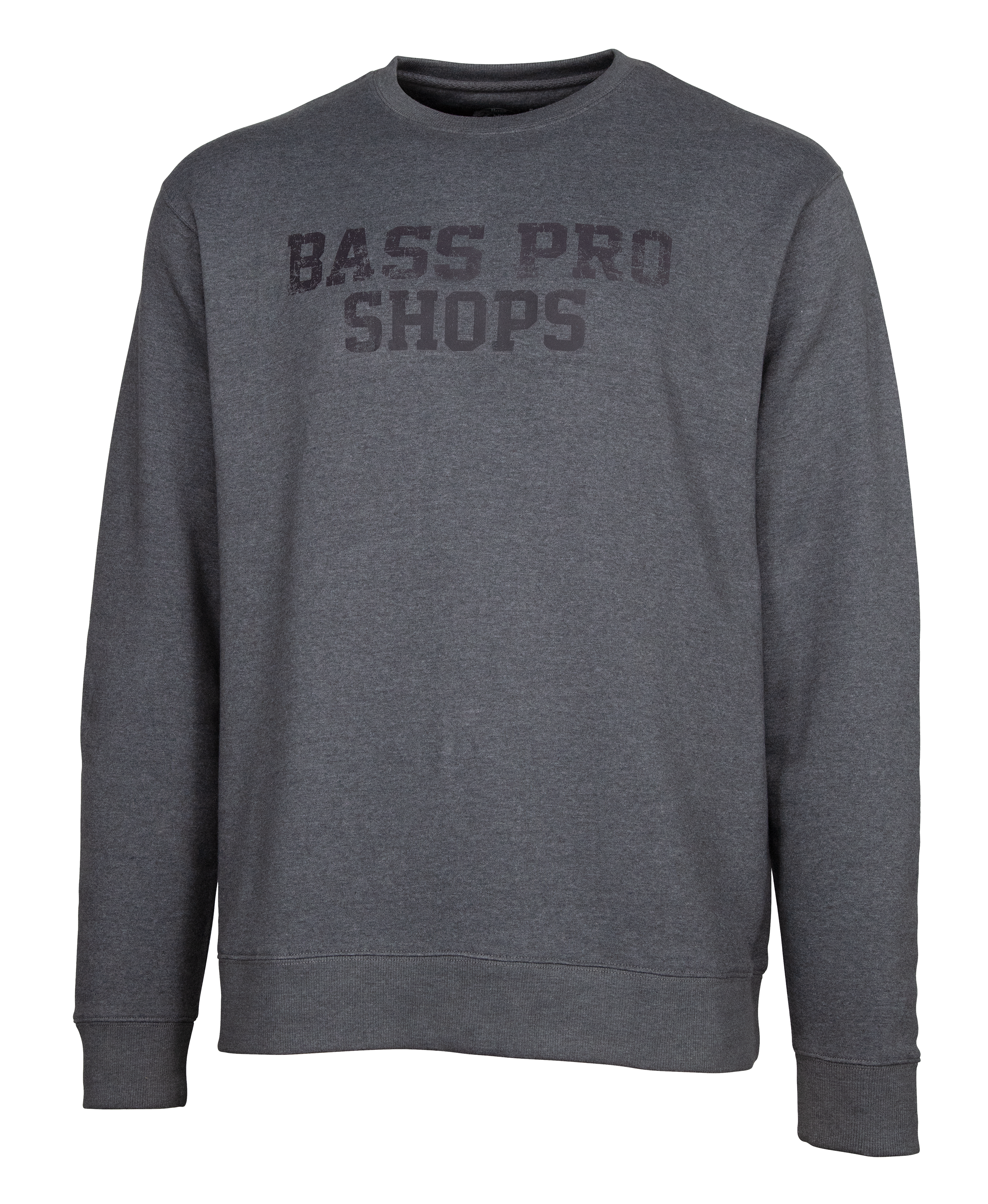Bass Pro Shops Crew-Neck Long-Sleeve Sweatshirt for Men - Charcoal Heather - M product image