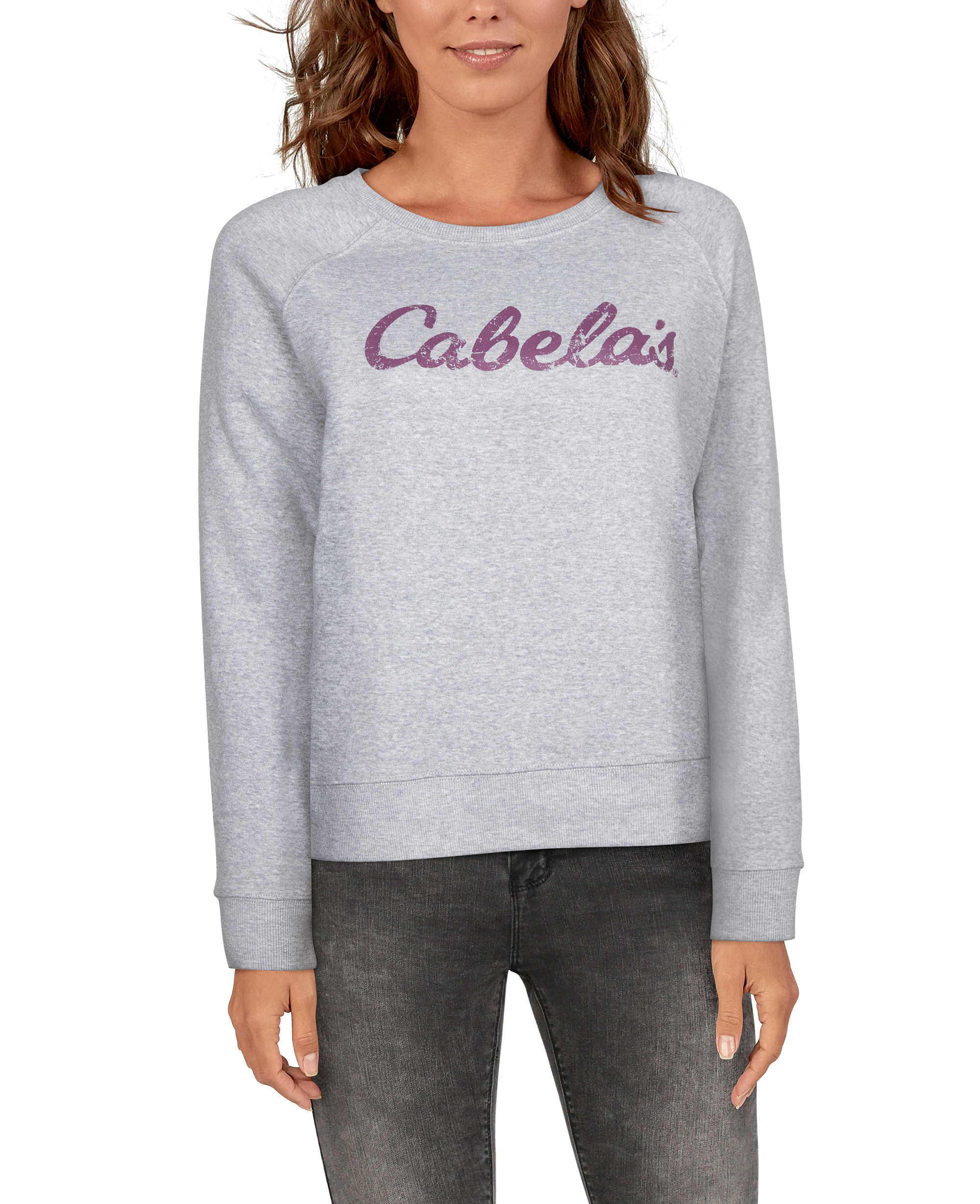 Cabela's Crew-Neck Long-Sleeve Sweatshirt for Ladies - Heather Gray - L product image