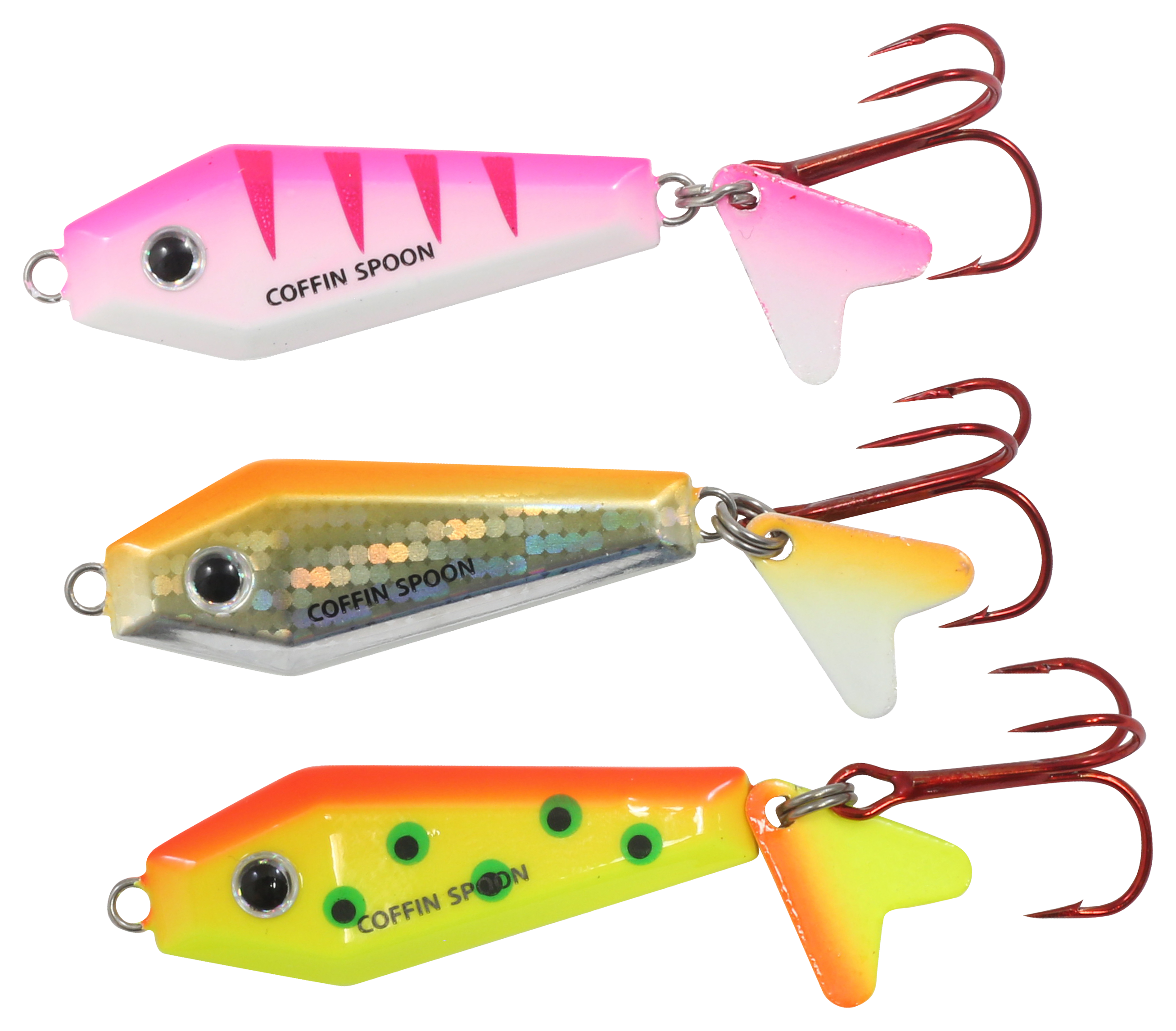  Northland Fishing Tackle Buck Shot Coffin Spoon Ice Fishing  Kit - 15 Spoons per Kit - Assorted Colors and Sizes with Tackle Box :  Sports & Outdoors