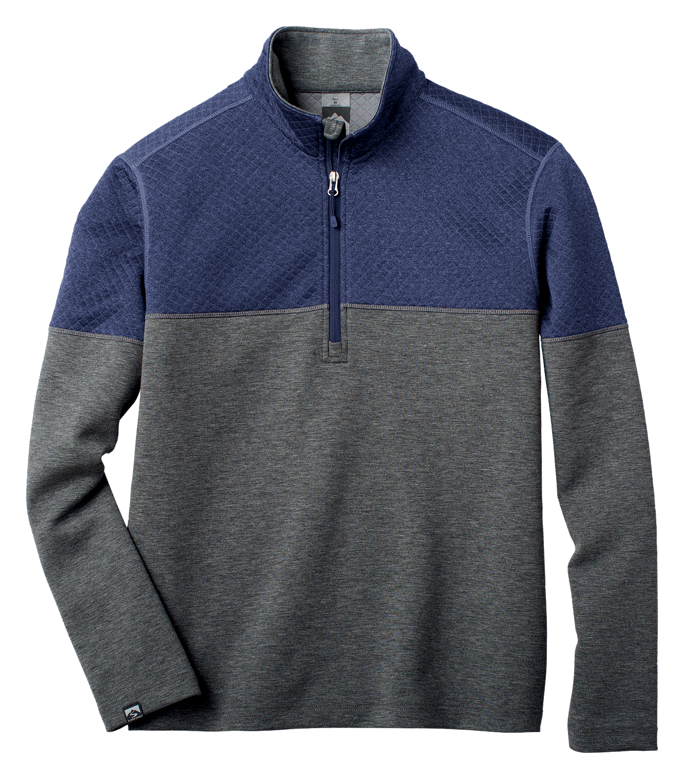 Image of Storm Creek Architect Diamond Fleece Long-Sleeve Pullover for Men - Navy - M