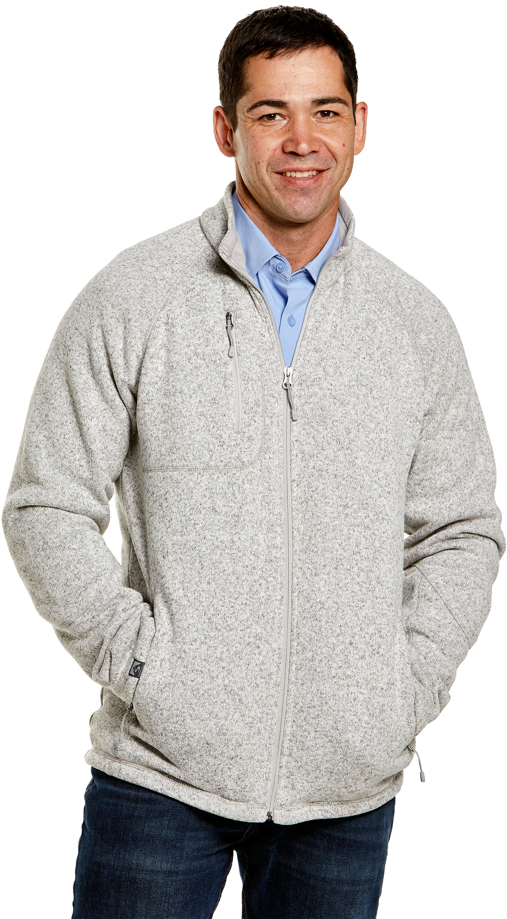 Storm Creek Over-Achiever Sweaterfleece Jacket for Men - Platinum - XLT