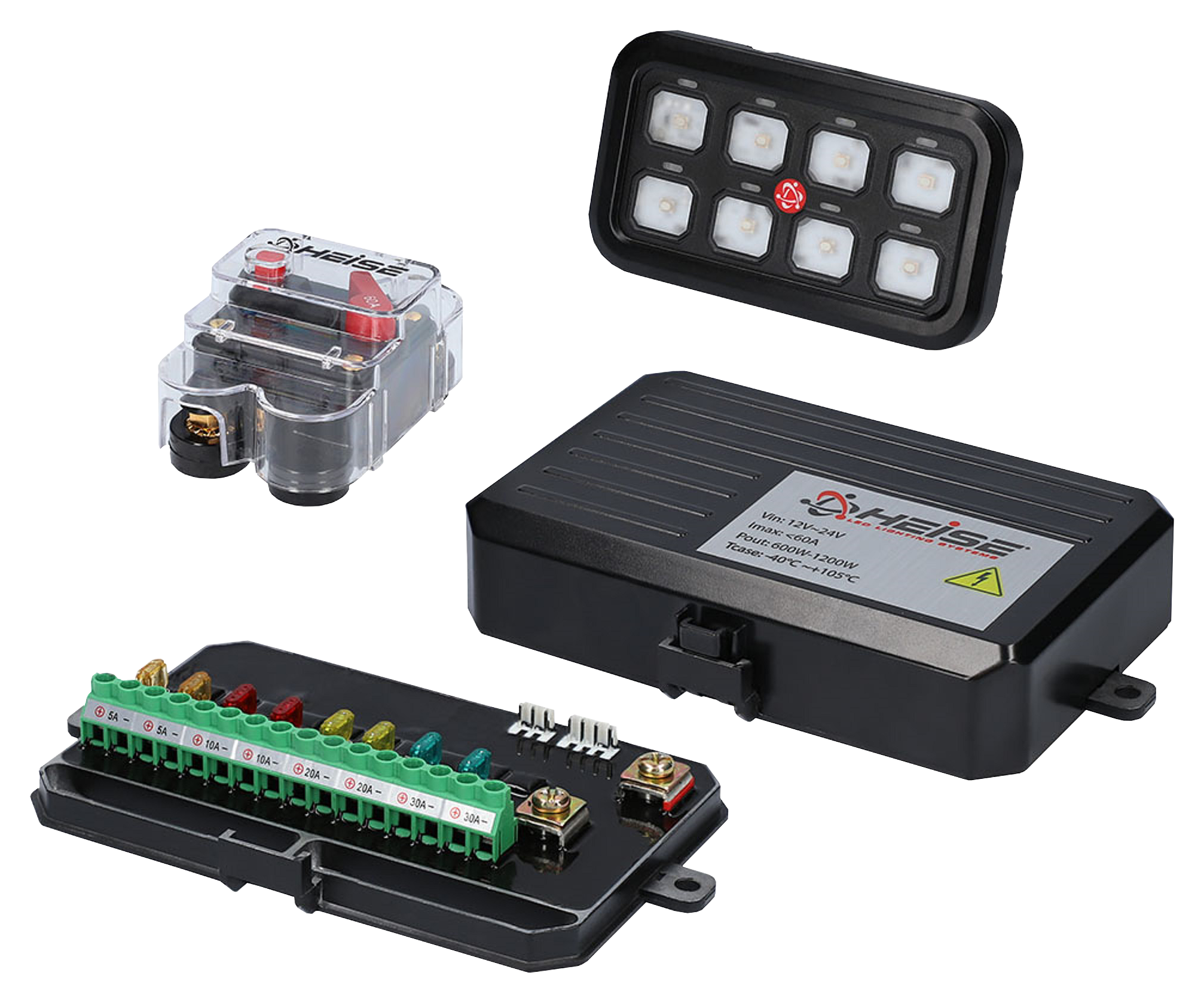 Heise 8 Gang Switch Panel System