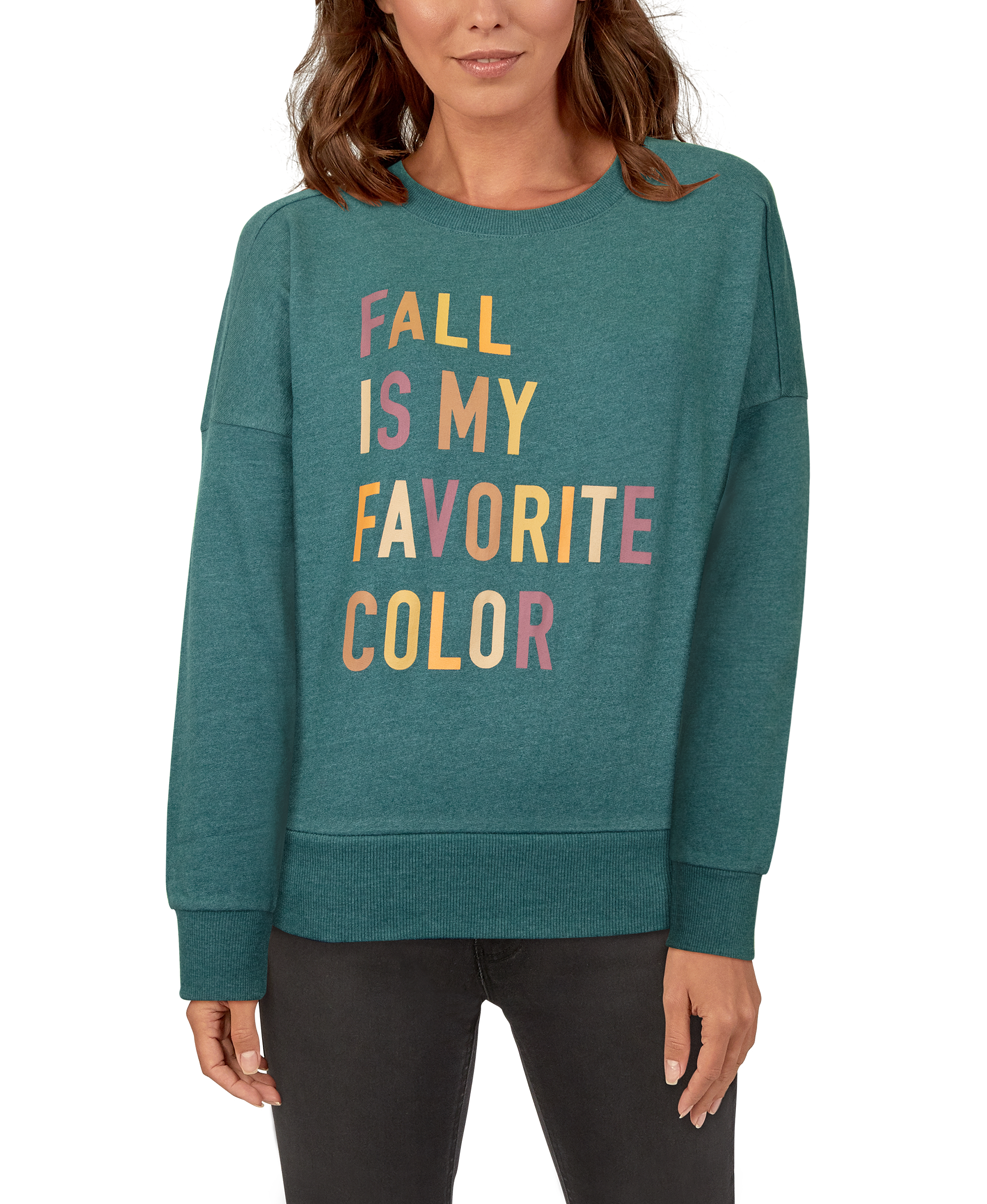 Natural Reflections Fall Color Long-Sleeve Sweatshirt for Ladies - Deep Tea