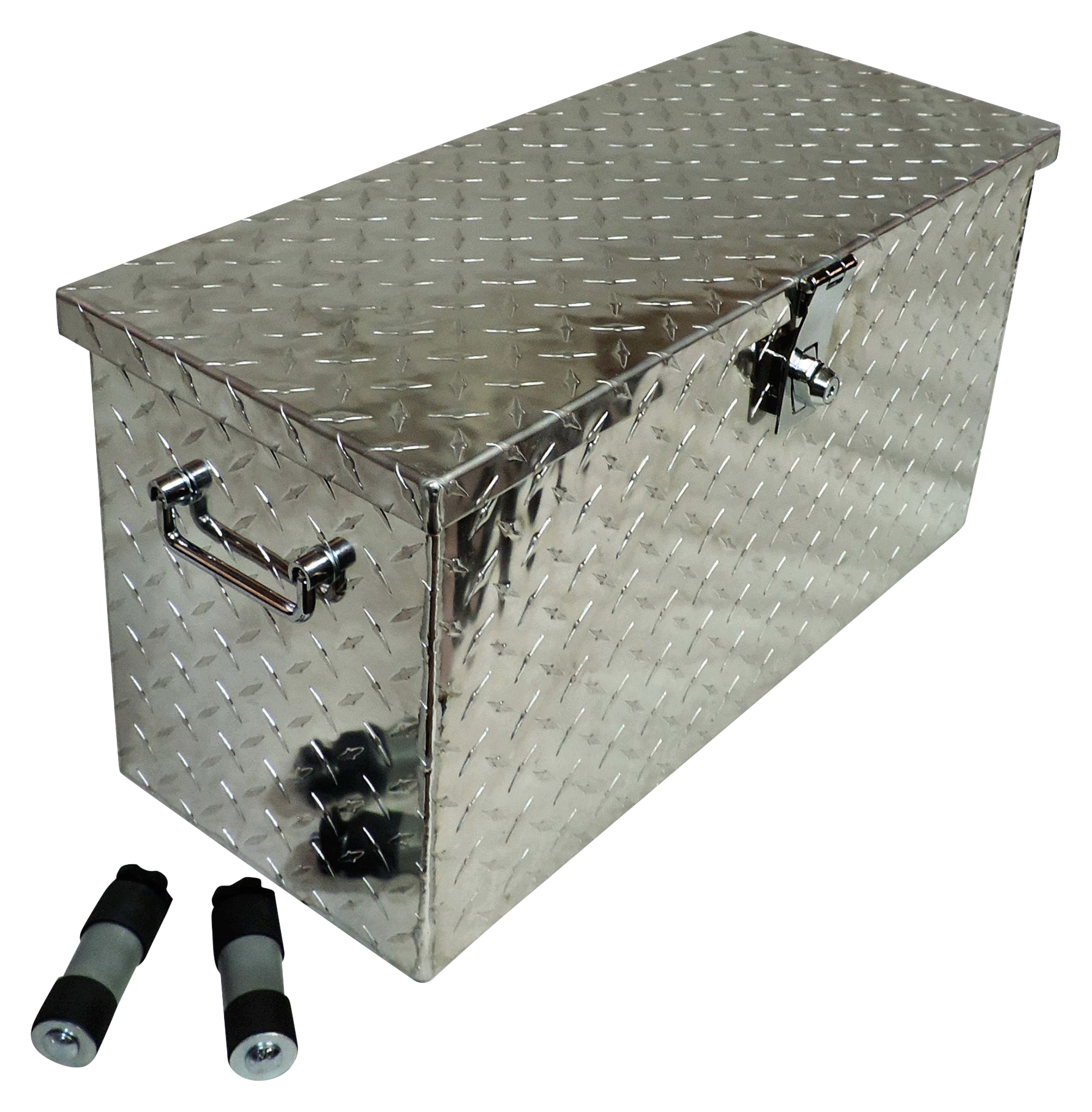 Hornet Outdoors Medium Diamond Plate Aluminum Tool Box for Polaris - Alumin