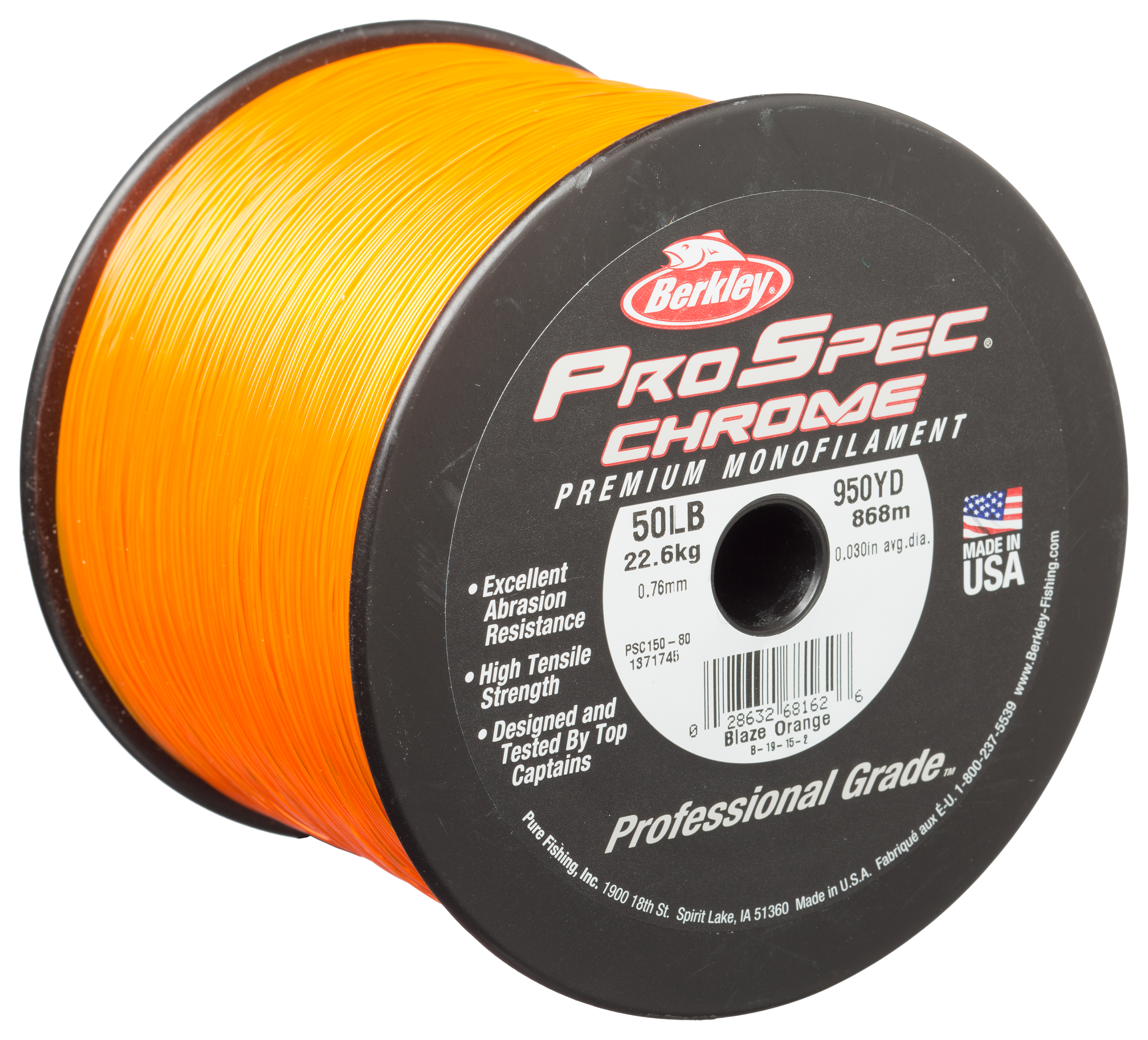 Blaze Orange Monofilament Fishing Line for Saltwater and