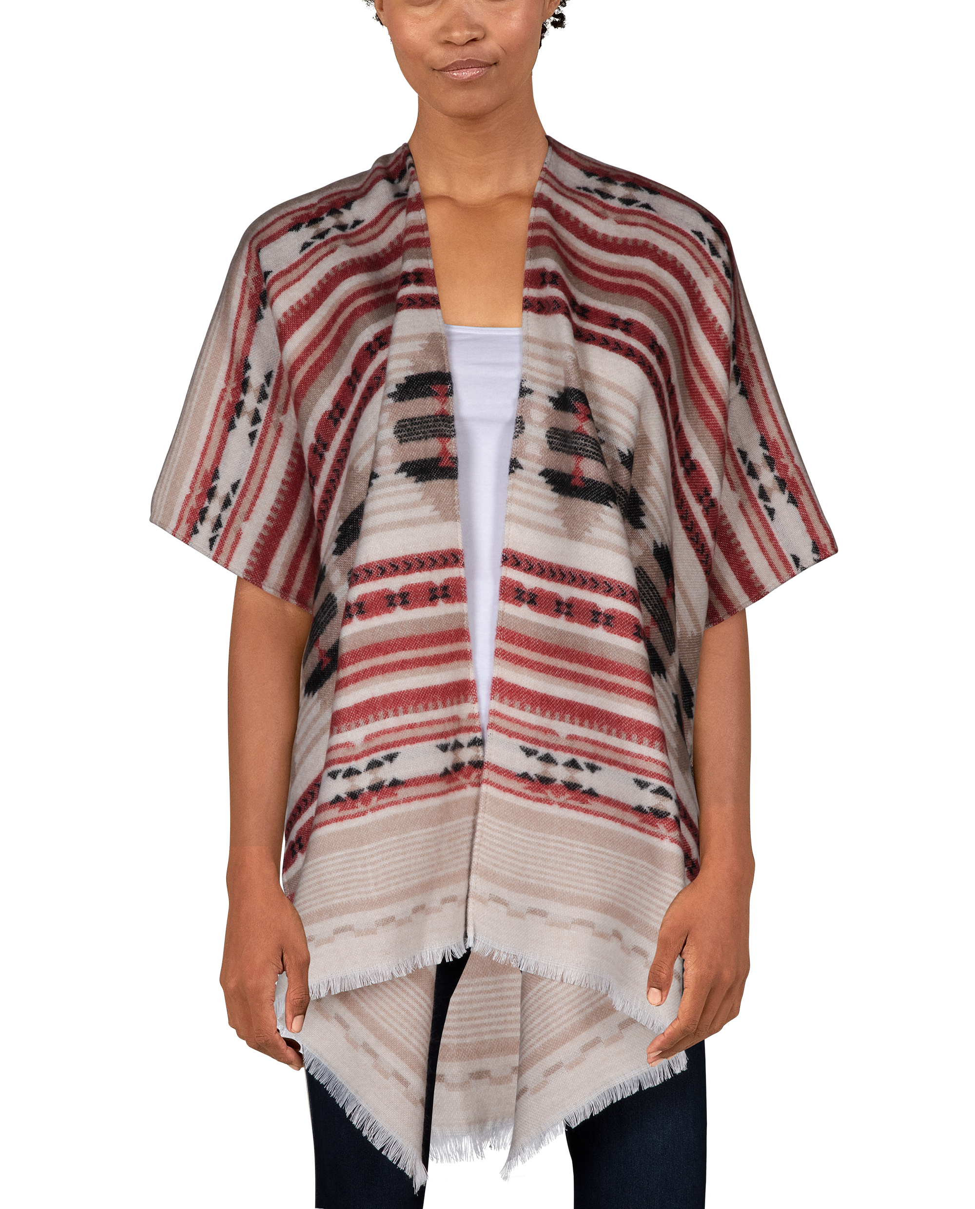 Quagga Picante Striations Ruana for Ladies