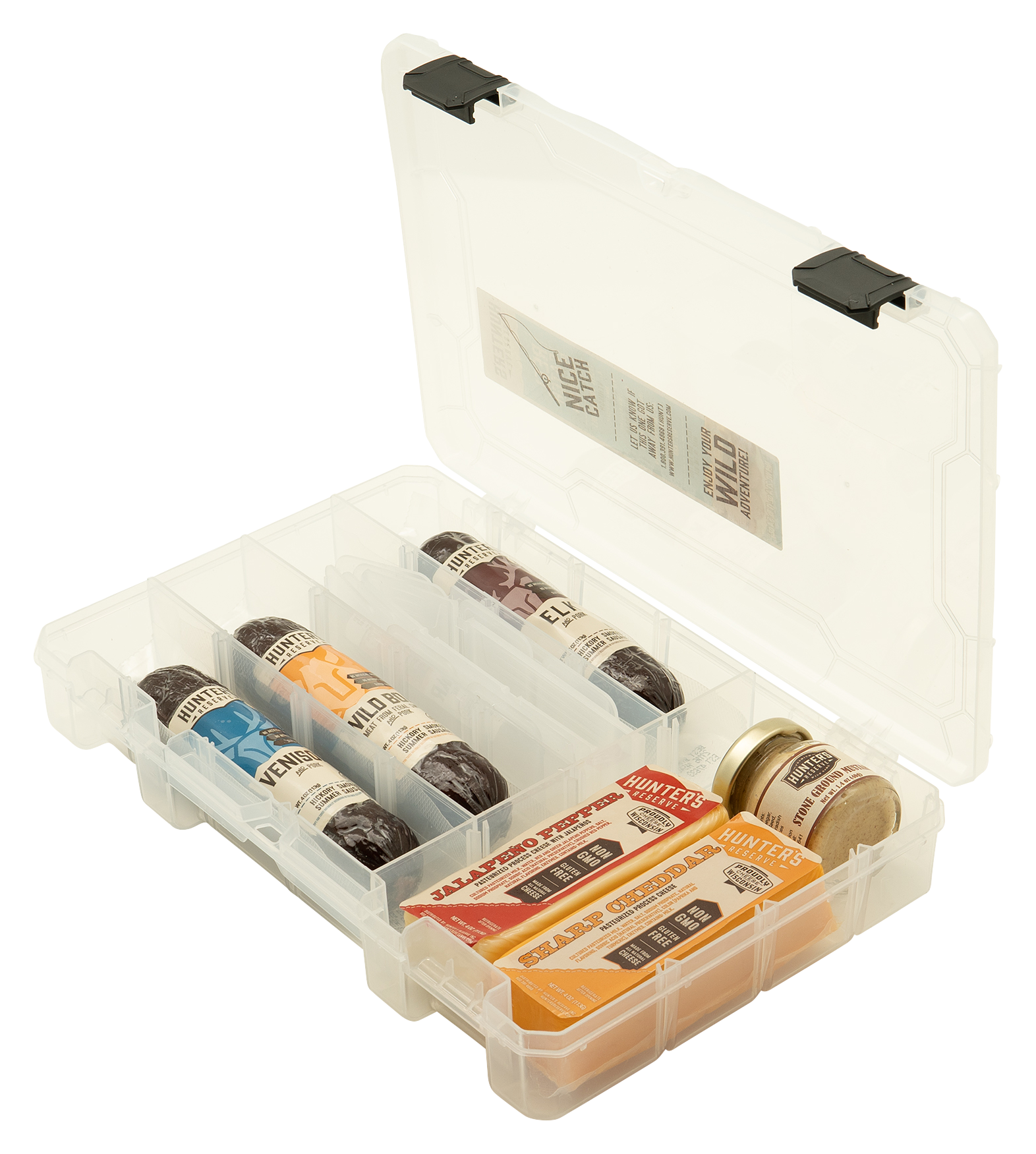 Hunters Reserve Tackle Box Exotic Meat and Cheese Gift Box