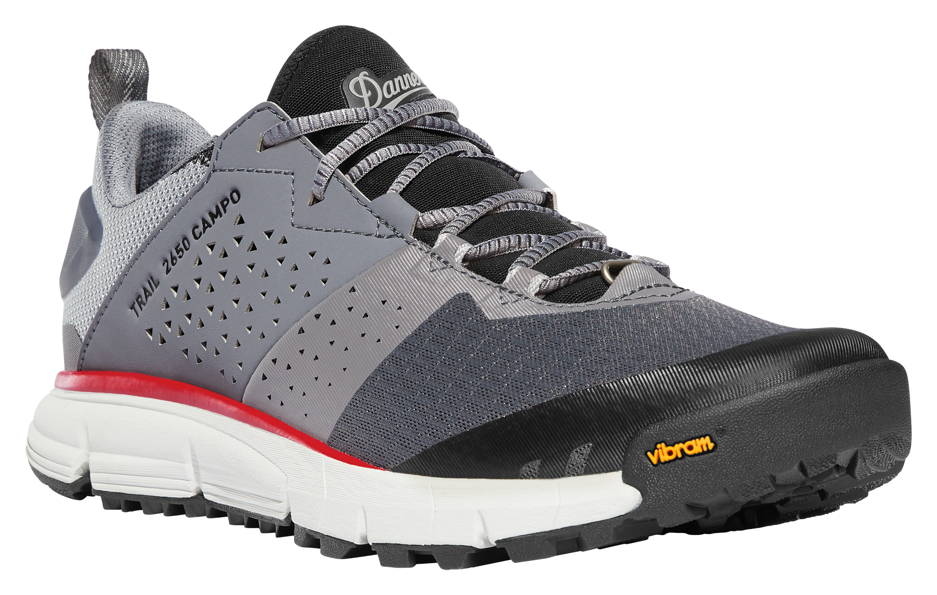 Danner Trail 2650 Campo Hiking Shoes for Men - Slate/Red - 8M