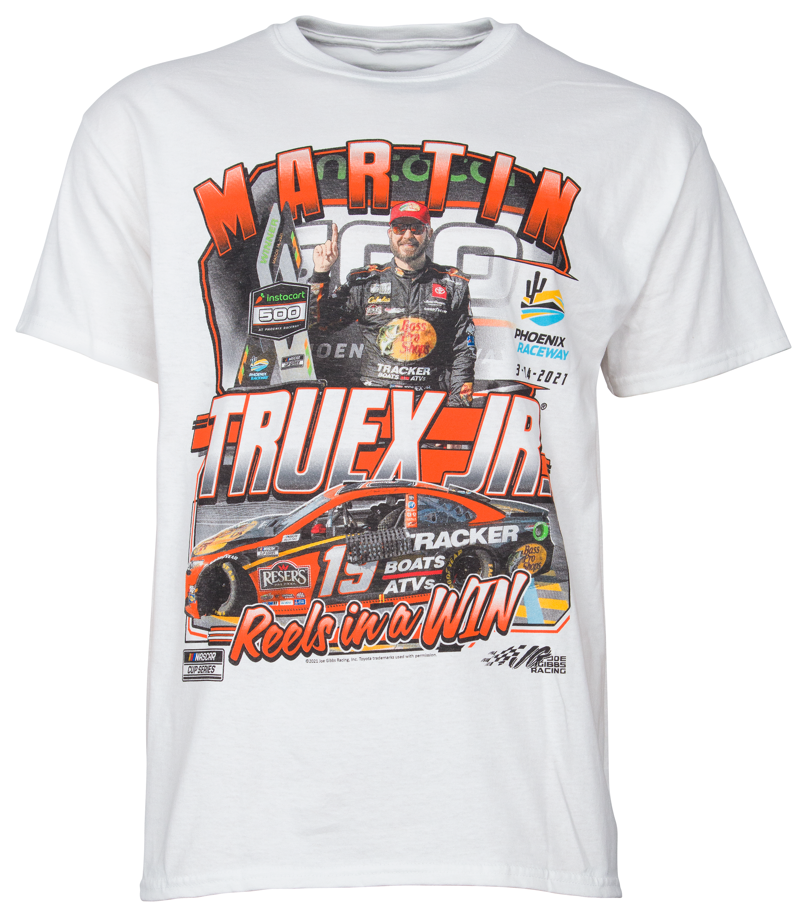NASCAR Martin Truex Jr. Phoenix Win Short-Sleeve T-Shirt for Men - White - 