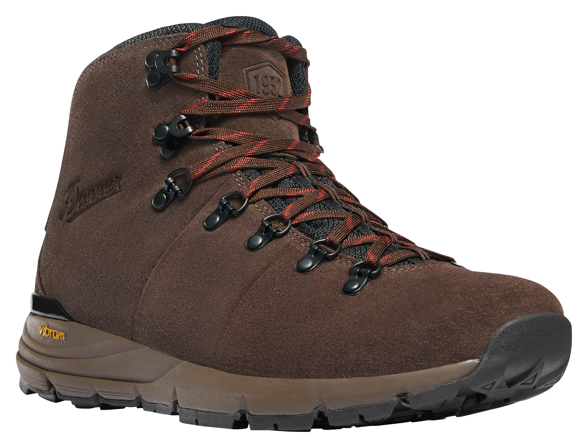 Image of Danner Mountain 600 Suede Waterproof Hiking Boots for Men with Extra Laces - Java/Bossa Nova - 7.5M