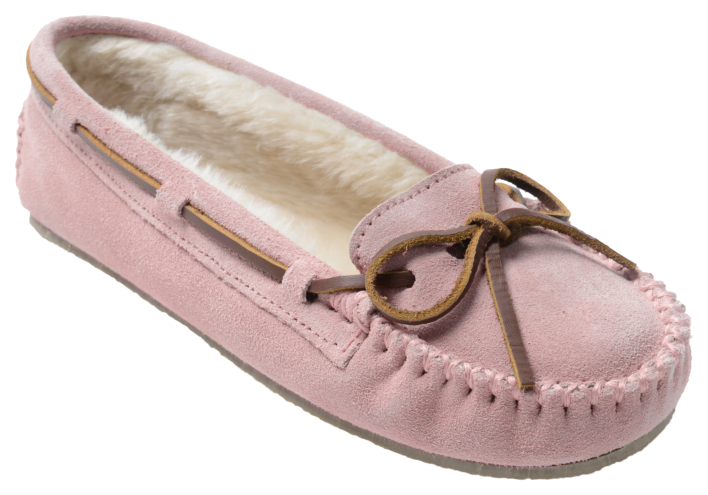 Minnetonka Moccasin Cally Moccasin Slippers for Ladies - Blush - 11M