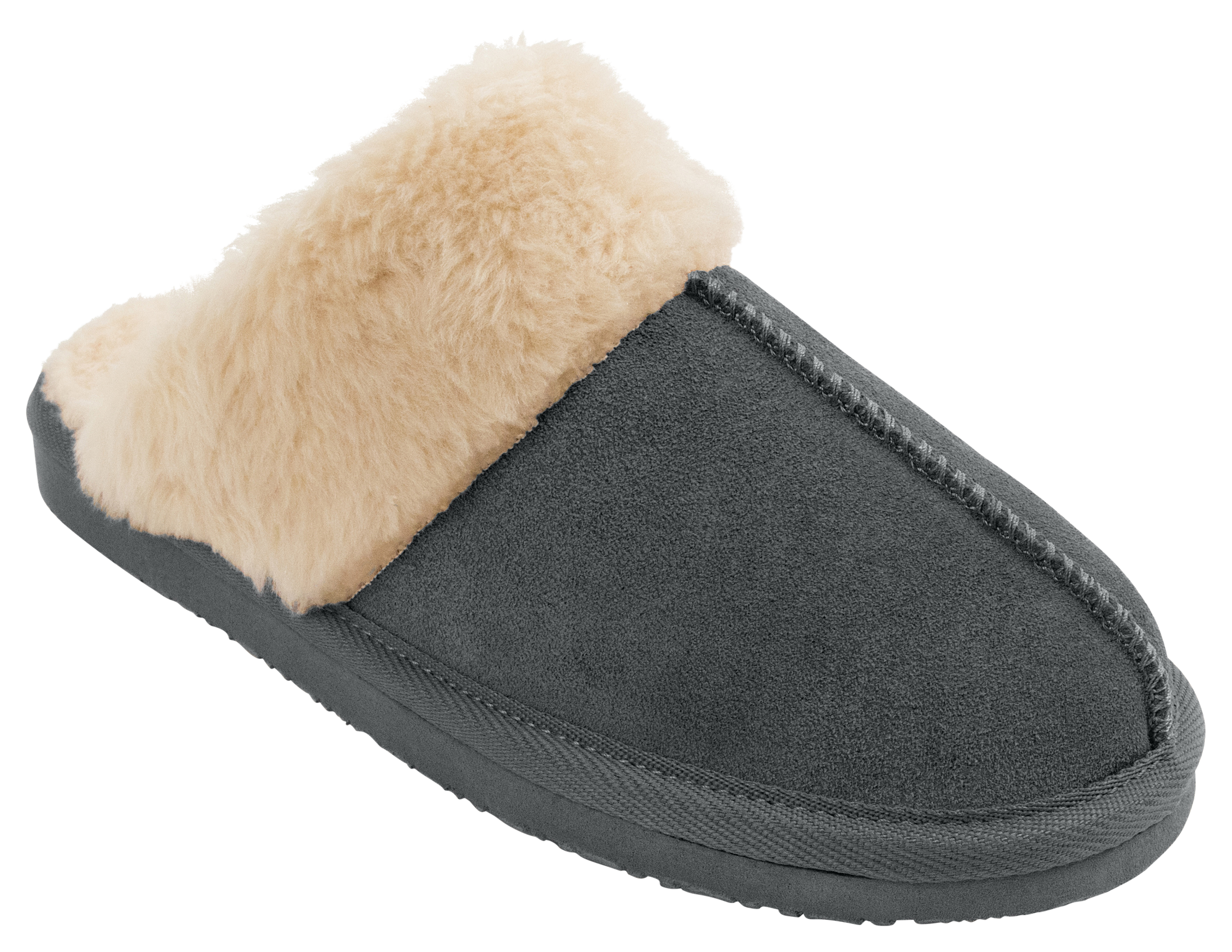 Minnetonka Moccasin Chesney Scuff Slippers for Ladies - Charcoal - 9M