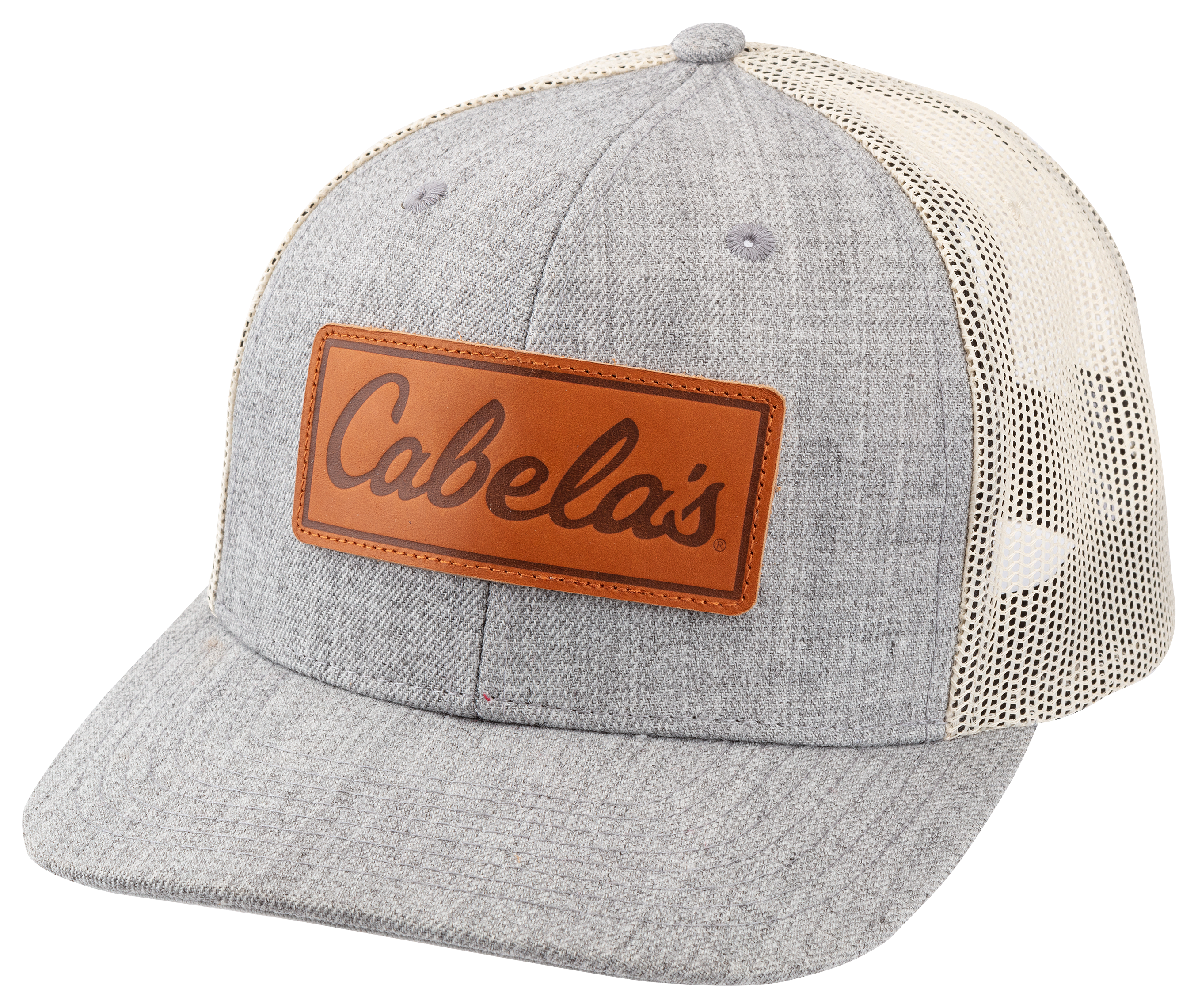 Cabela's Local Crowns Leather Patch Cap - Gray