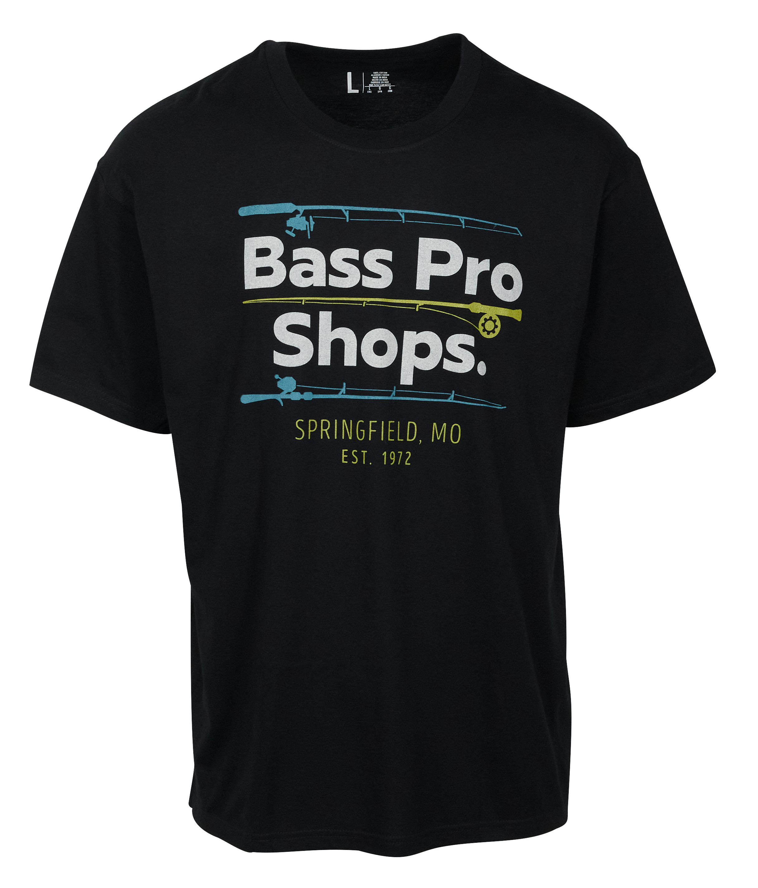 Bass Pro Shops 3 Poles Short-Sleeve T-Shirt for Men - Black - 2XL