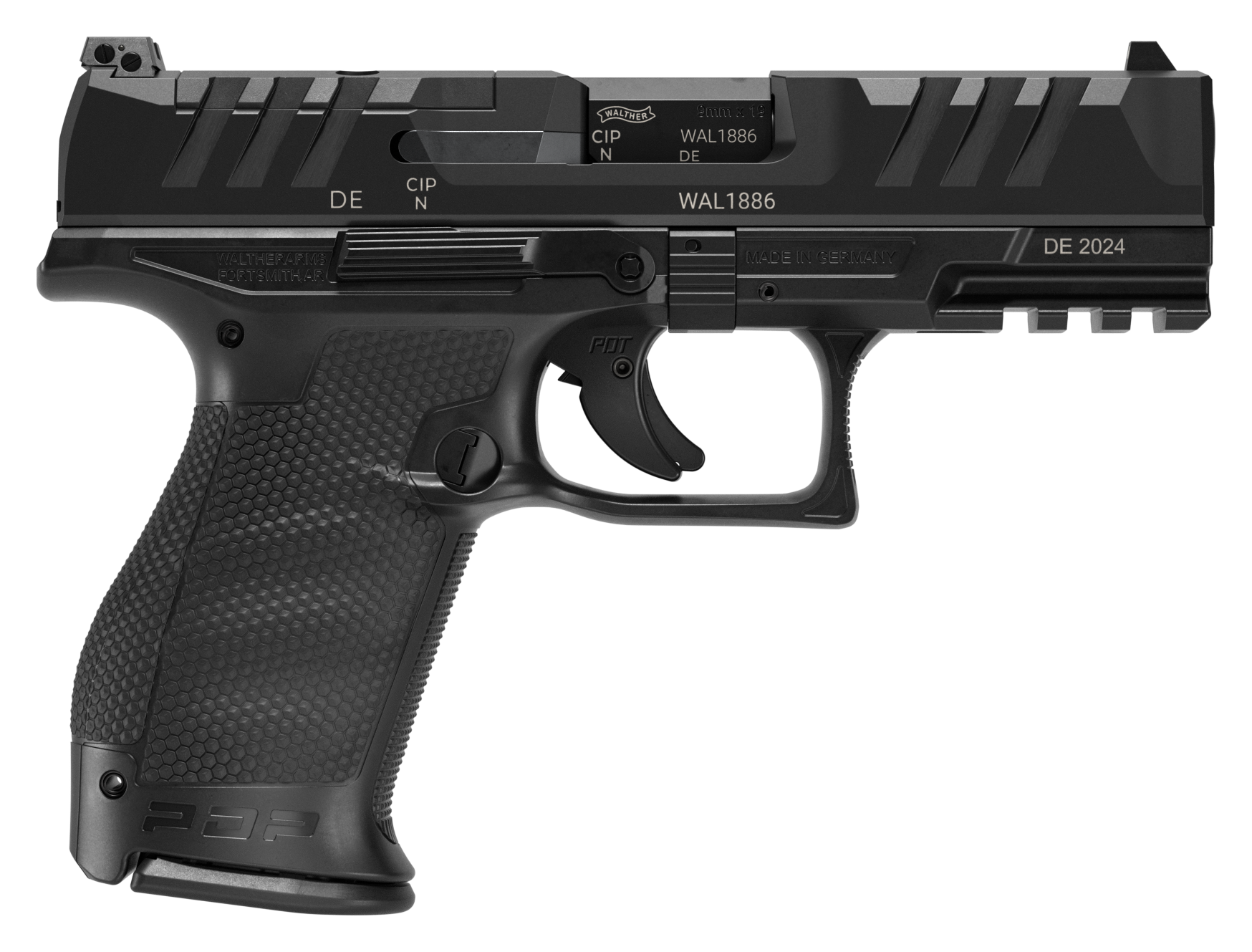 Image of "Walther PDP Compact Optic-Ready Semi-Auto Pistol - 4"" Barrel - Black - 10"