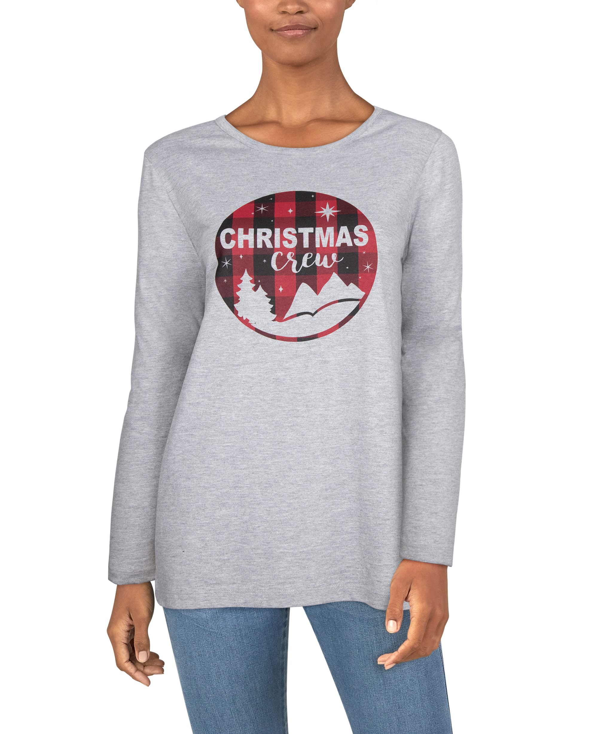 Natural Reflections Christmas List Long-Sleeve Shirt for Ladies