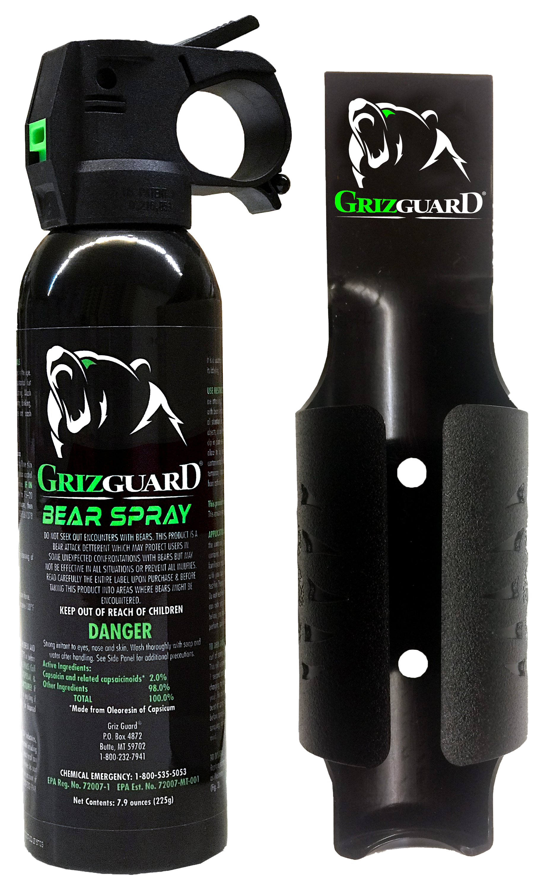 UDAP GrizGuard Bear Spray Single Pack with Holster